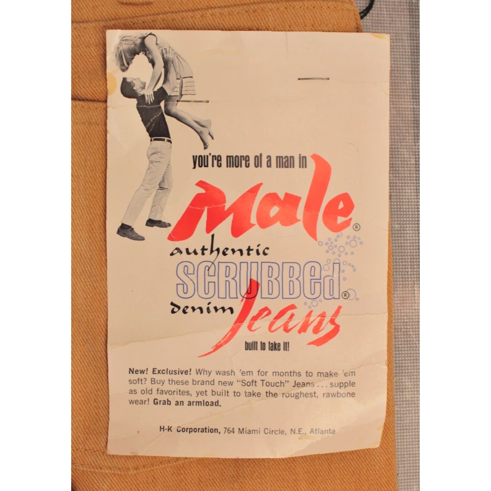 Vintage VINTAGE Men's VTG 1960s NOS Khaki / Tan Tapered Pants Sz 32x30 60s Male Casuals Size US 32 / EU 48 - 6 Thumbnail