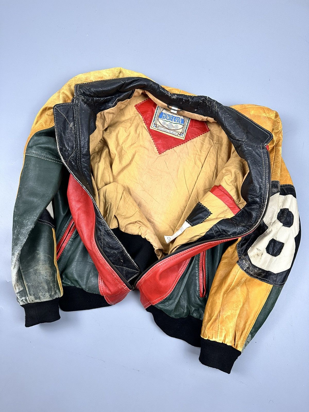 Vintage Distressed Vintage Howie & Son 8 Eight Ball Leather Jacket Size US M / EU 48-50 / 2 - 16 Thumbnail