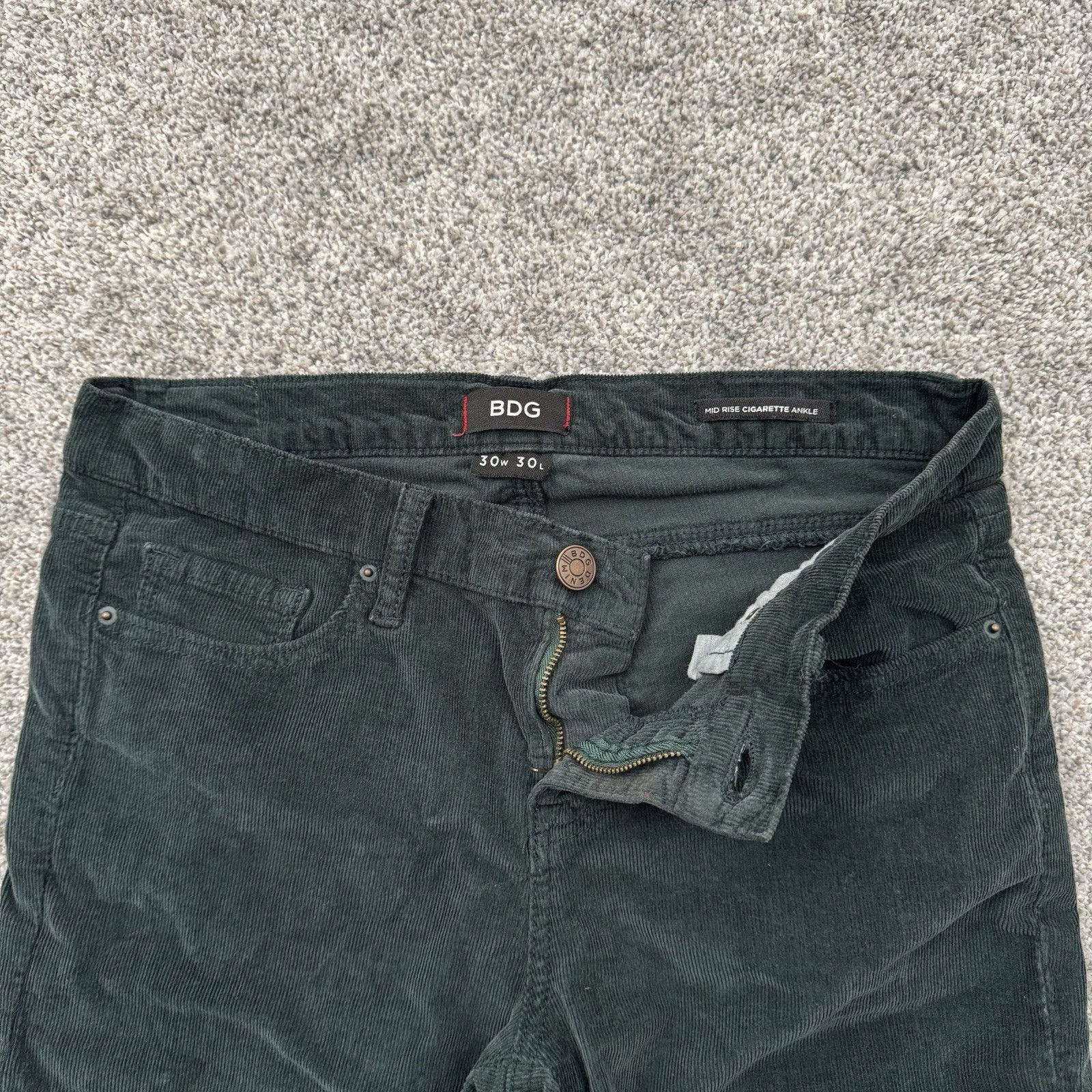 Bdg BDG Pants Mens 30x30 Cigarette Ankle Corduroy Edgy Indie Size US 30 / EU 46 - 6 Thumbnail