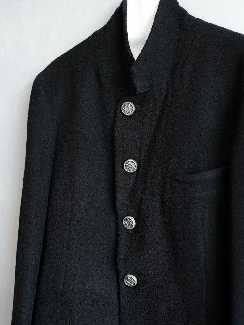 Yohji Yamamoto Yohji Yamamoto Yohji Yamamoto Black Jacket with Silver But Size US M / EU 48-50 / 2 - 2 Thumbnail