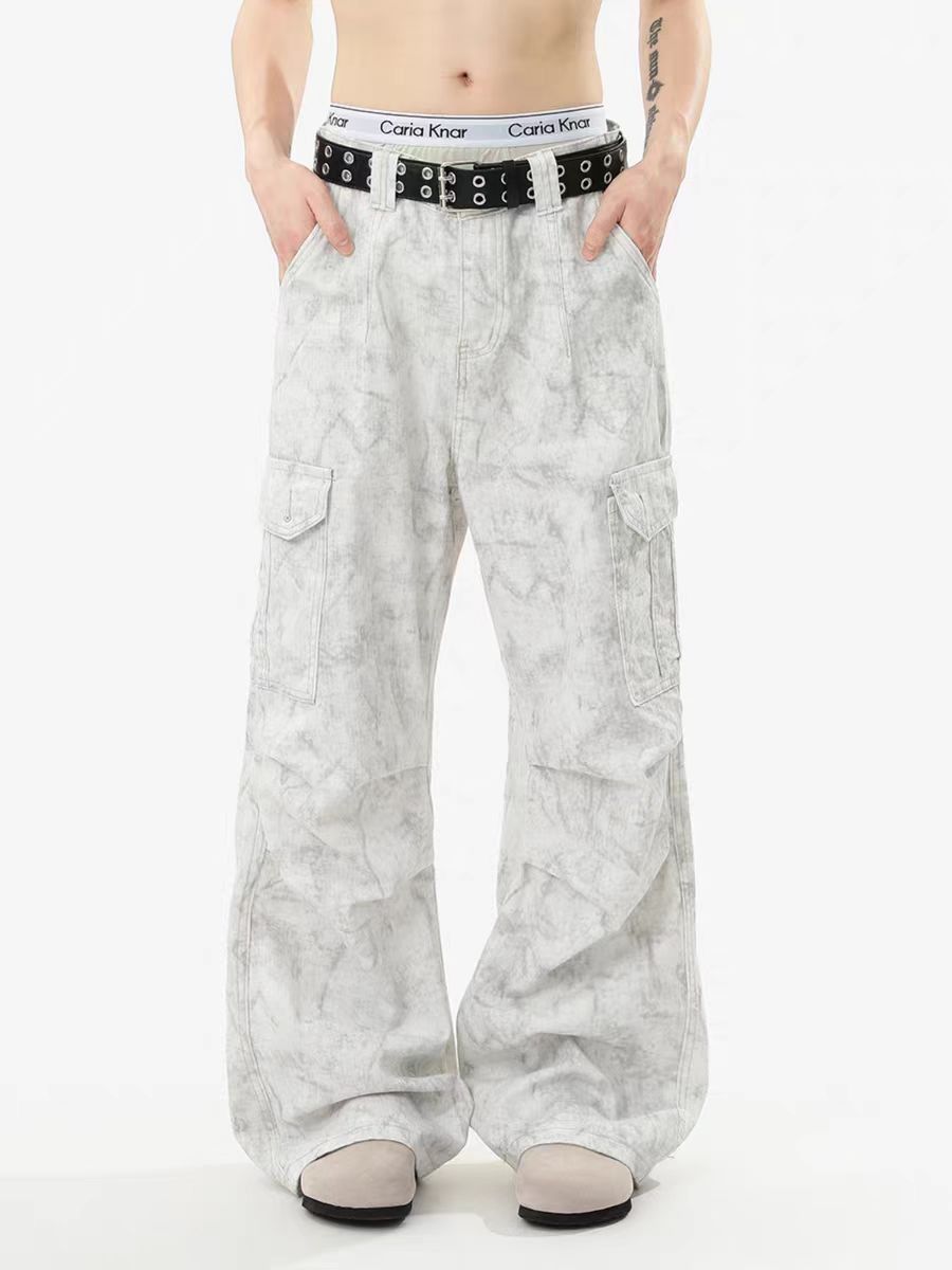 Japanese Brand × Jean Workwear tie-dye high street casual paratrooper trousers Size US 32 / EU 48 - 4 Thumbnail
