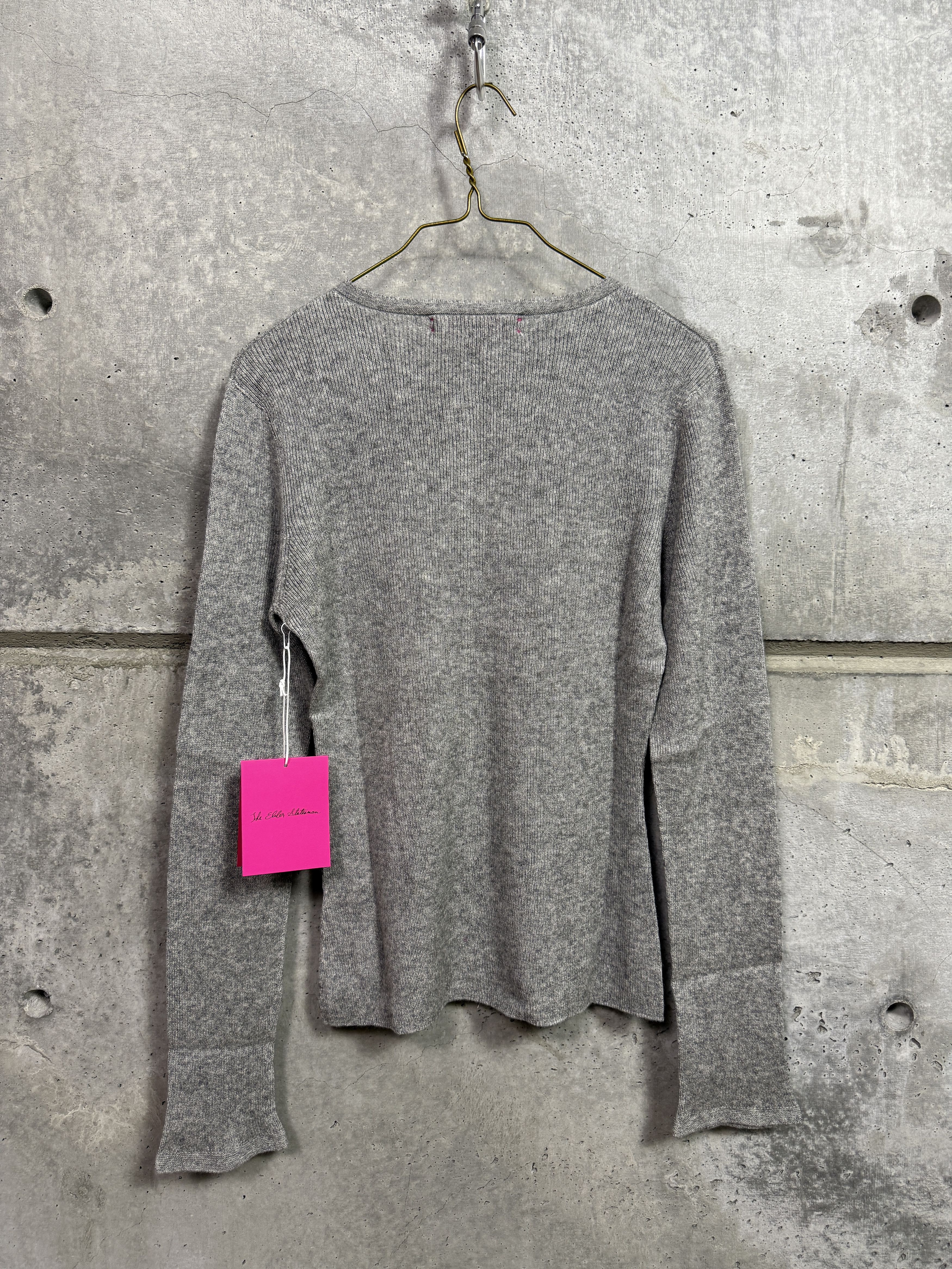 The Elder Statesman $1250 The Elder Statesman Light Grey Delicash Cardigan Size S / US 4 / IT 40 - 7 Thumbnail