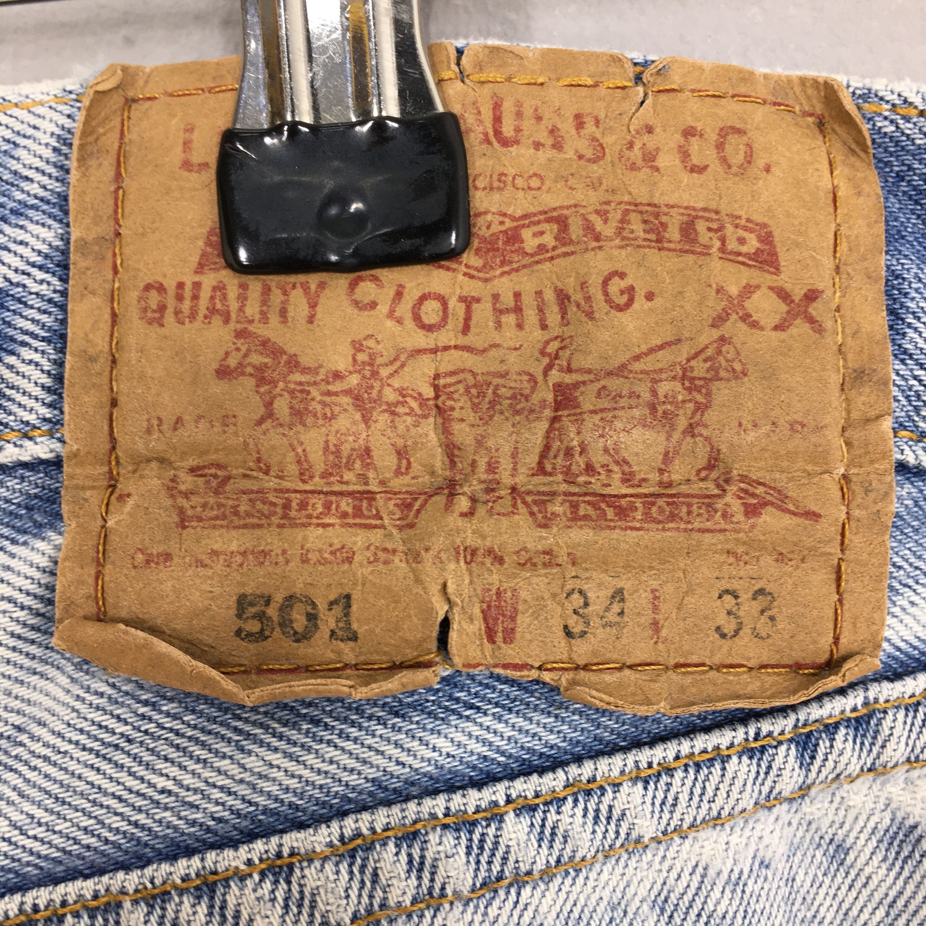Size 31x29.5 Vintage 80s Levi's 501 Light Wash Jeans