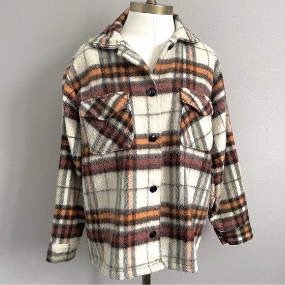 Vintage Vintage Plaid Wool Bell Shirt Light Jacket / Shacket Size M / US 6-8 / IT 42-44 - 2 Thumbnail