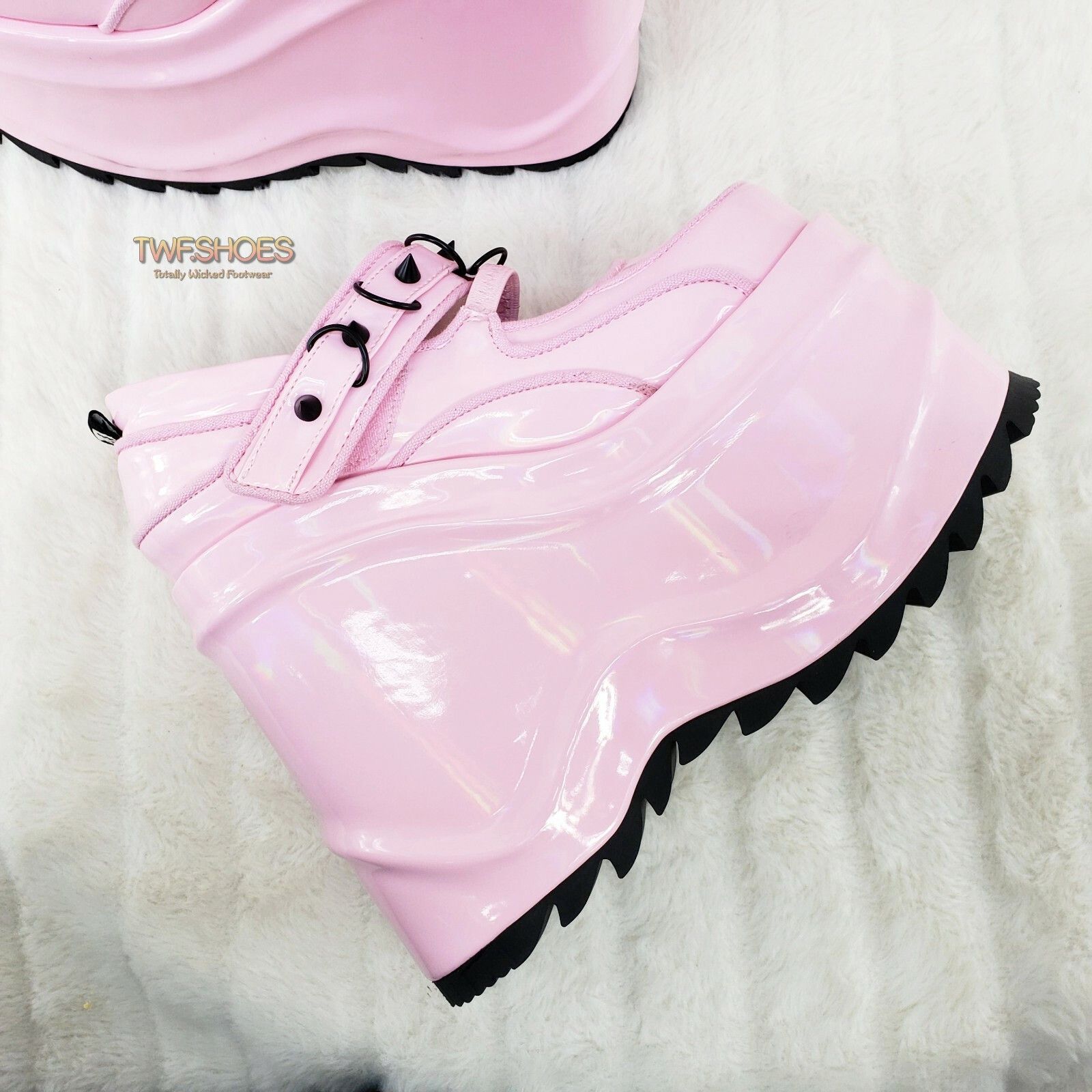 Other DEMONIA Wave 48- 6" Platform Pink Patent Goth Punk Mary Jane Size US 6 / IT 36 - 2 Thumbnail
