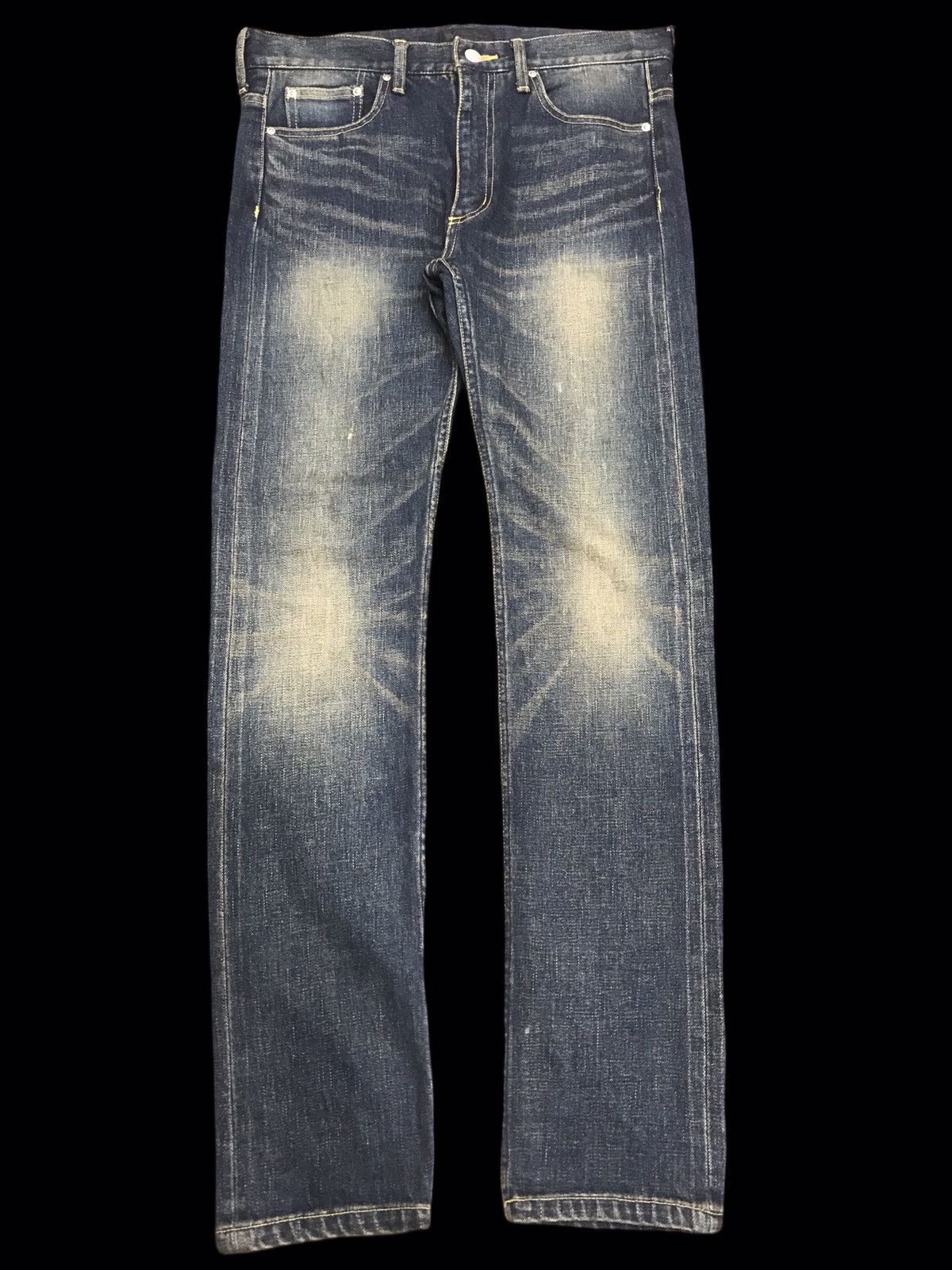 Japanese Brand 💥BIKER DENIM💥14Oz 666 SLIM SELVEDGE BIKER DENIM F329 Size US 32 / EU 48 - 1 Thumbnail