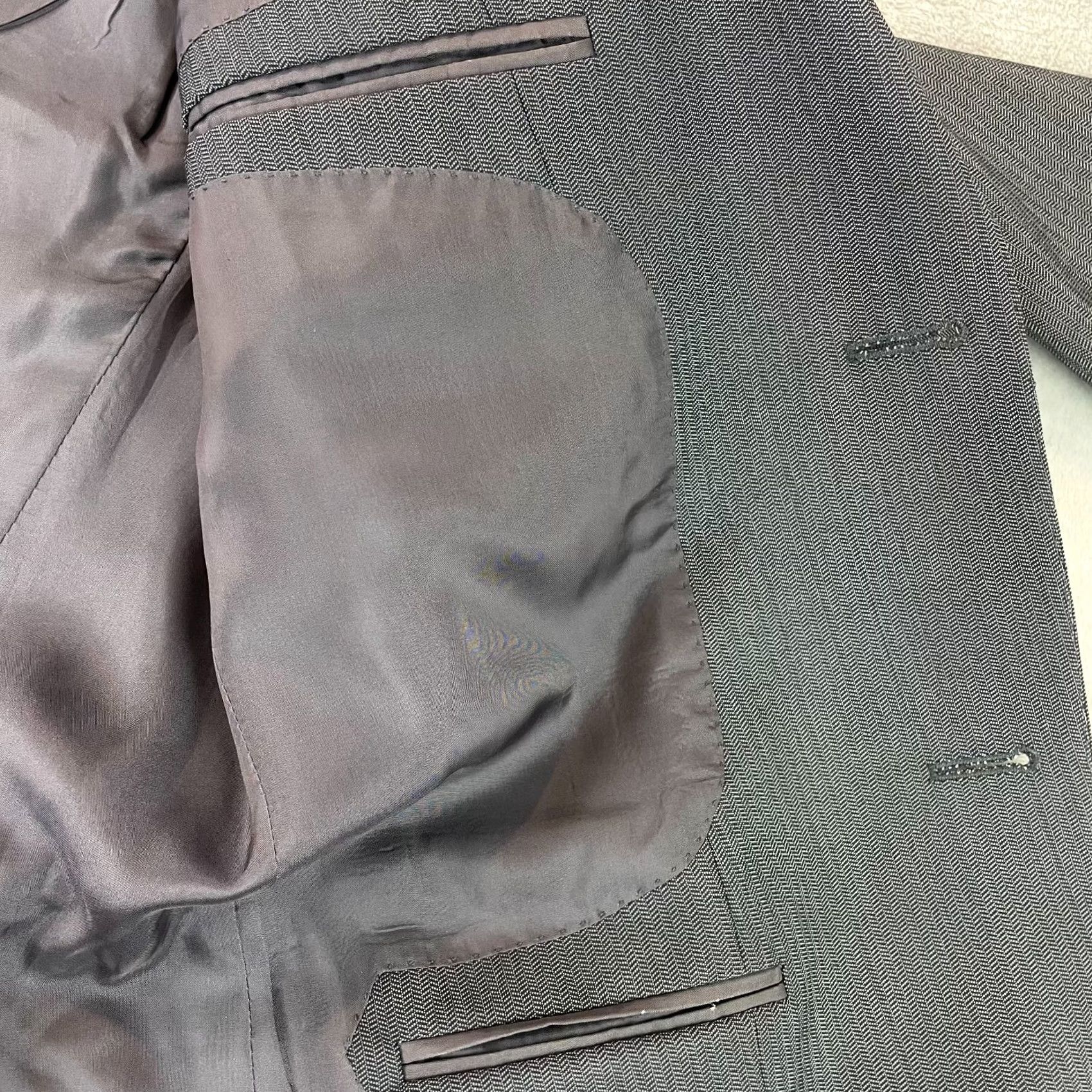 Ermenegildo Zegna Ermenegildo Zegna Blazer Sport Coat 40R Gray Wool Herringbone Designer Mens Size 40R - 7 Thumbnail