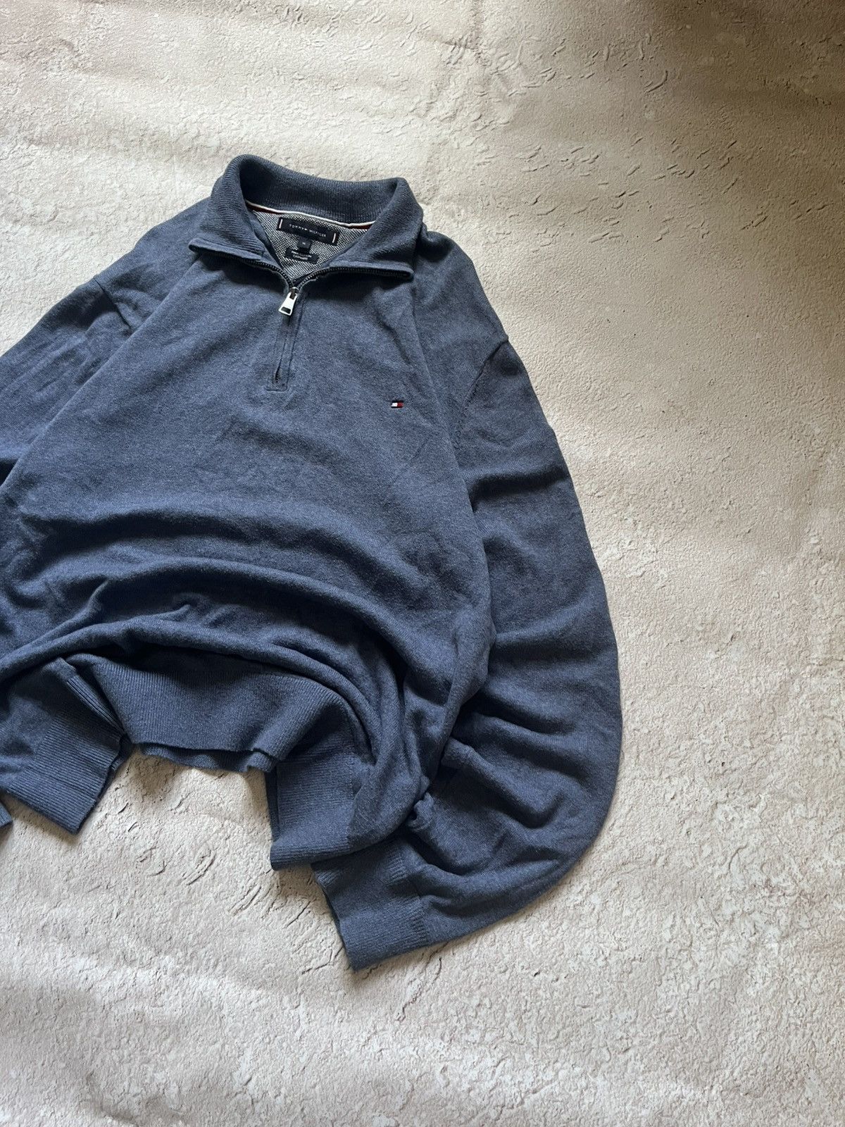 Tommy Hilfiger Tommy Hilfiger Quarter-Zip Knit — Charcoal Size US XL / EU 56 / 4 - 3 Thumbnail