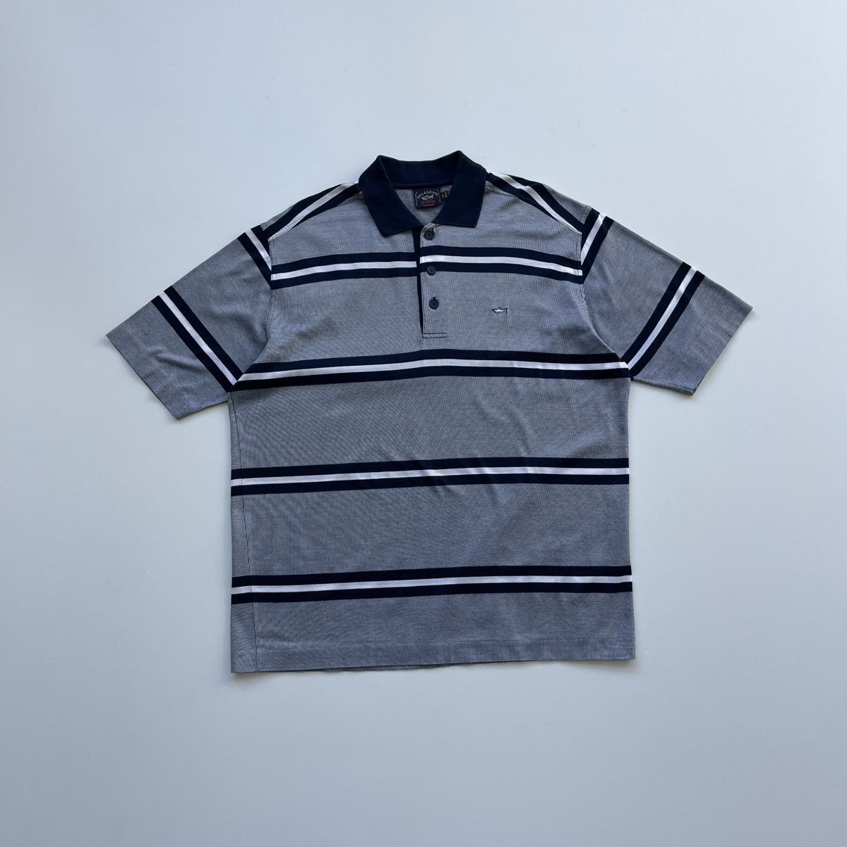 Paul & Shark × Vintage Paul & Shark Yachting Vintage Stripe Pure Cotton Polo Shirt Size US M / EU 48-50 / 2 - 1 Thumbnail