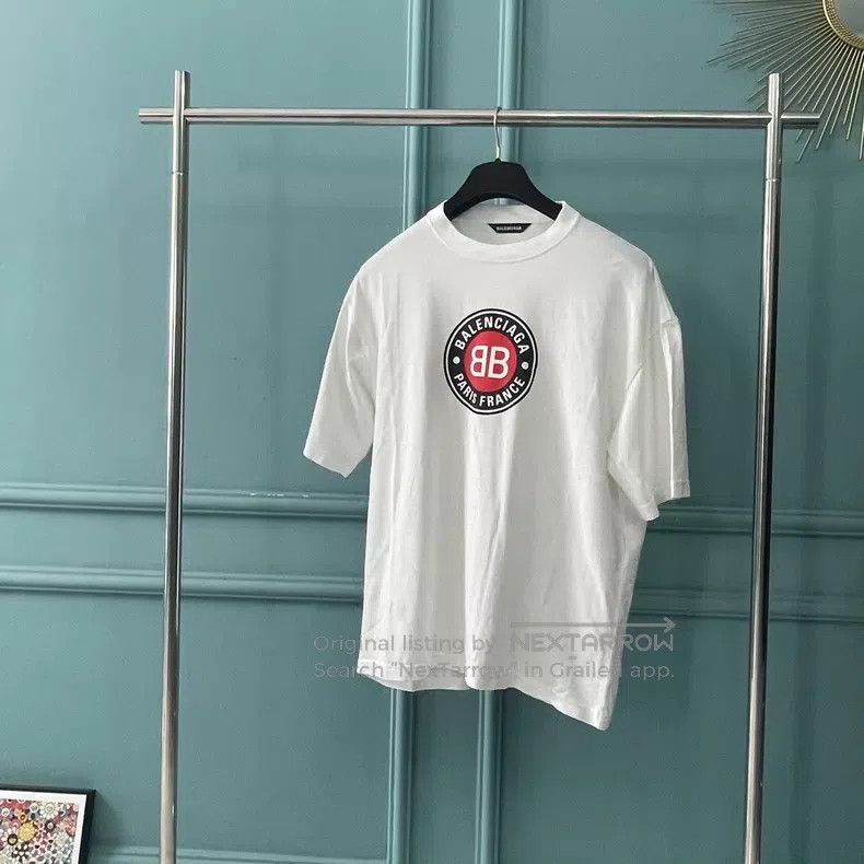 Balenciaga Balenciaga Chest double b logo ring short-sleeved Size US S / EU 44-46 / 1 - 1 Thumbnail