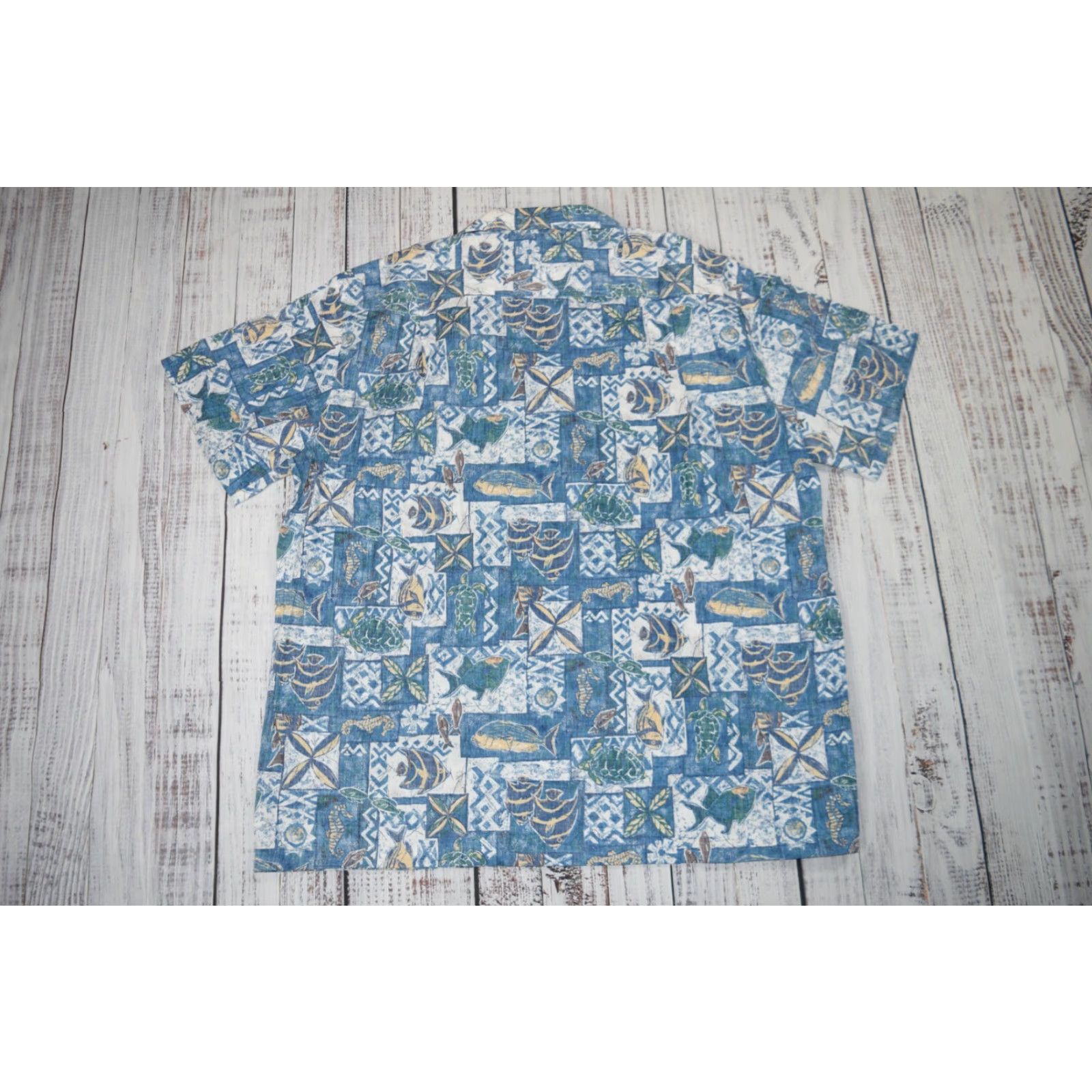 Vintage VINTAGE RJC SHIRT Hawaiian Floral Cotton Blend 2XL Blue Short Sleeve 90s Mens Button-Up Size US XXL / EU 58 / 5 - 6 Thumbnail