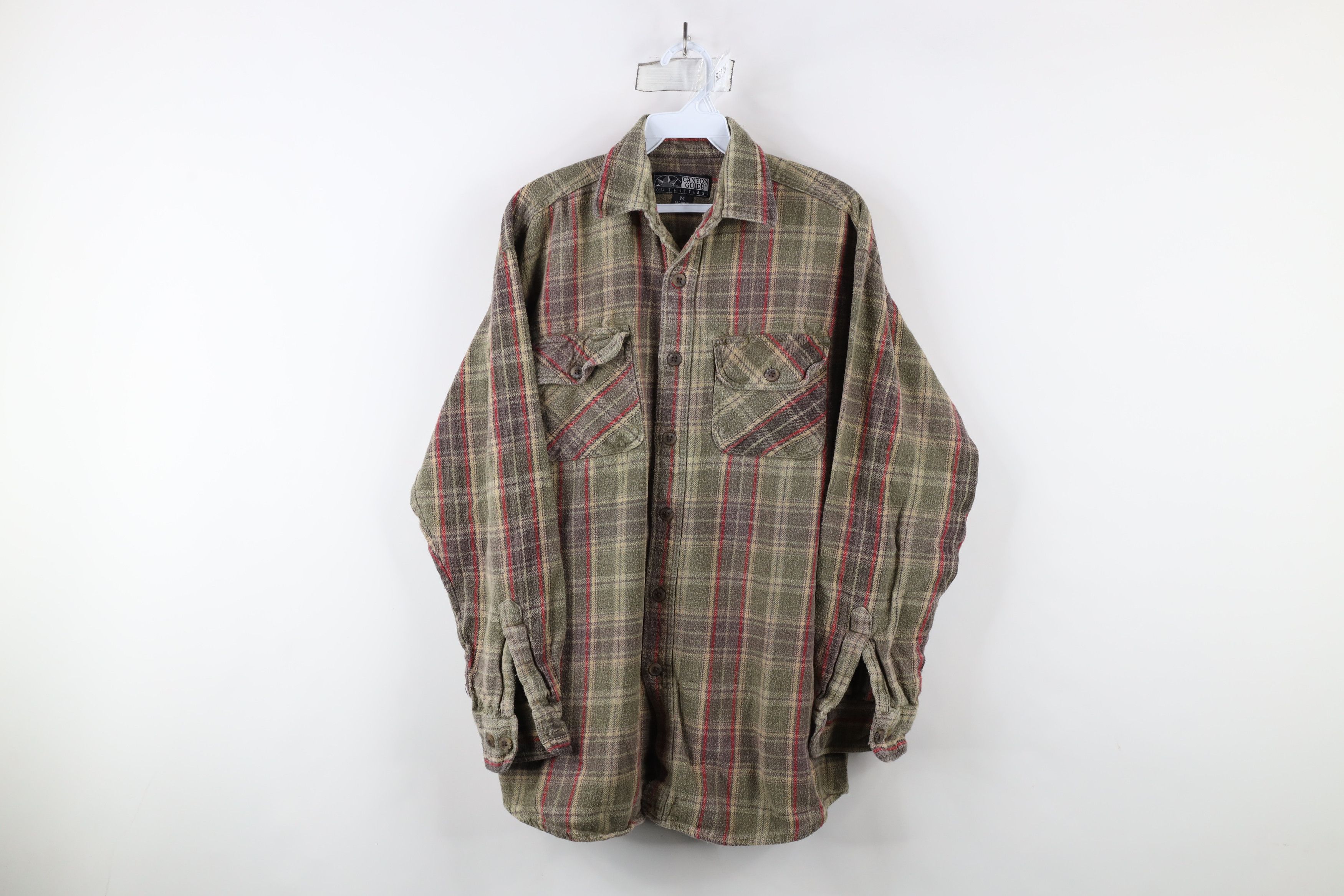 Vintage Vintage 90s Streetwear Rainbow Plaid Flannel Button Shirt Size US M / EU 48-50 / 2 - 1 Thumbnail