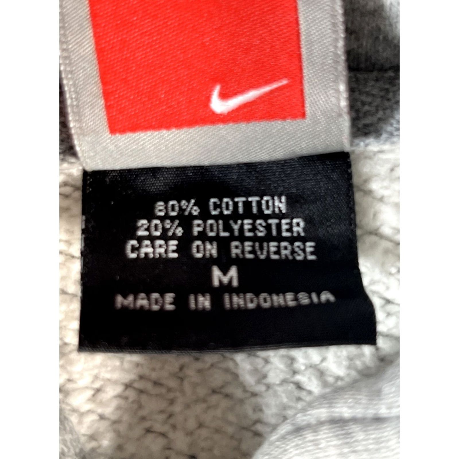 Nike VINTAGE 90s Nike Hoodie Pullover Mens M Gray Check Fleece Swoosh Size US M / EU 48-50 / 2 - 5 Thumbnail