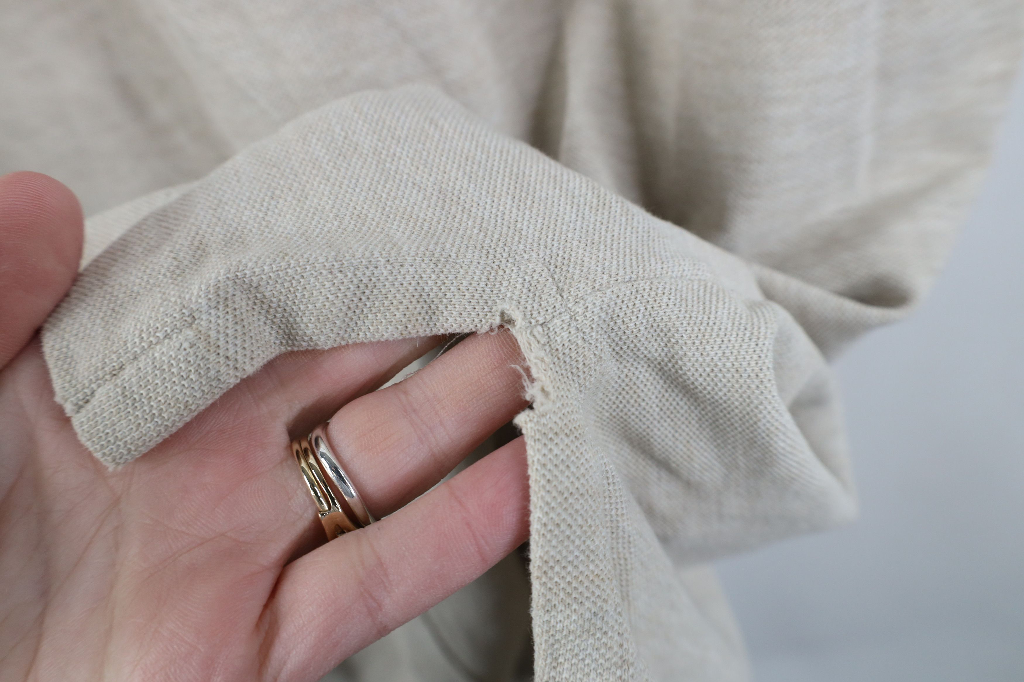 Ralph Lauren Vinage 90s Ralph Lauren Knit Collared Golf Polo Shirt Beige Size US XL / EU 56 / 4 - 10 Thumbnail