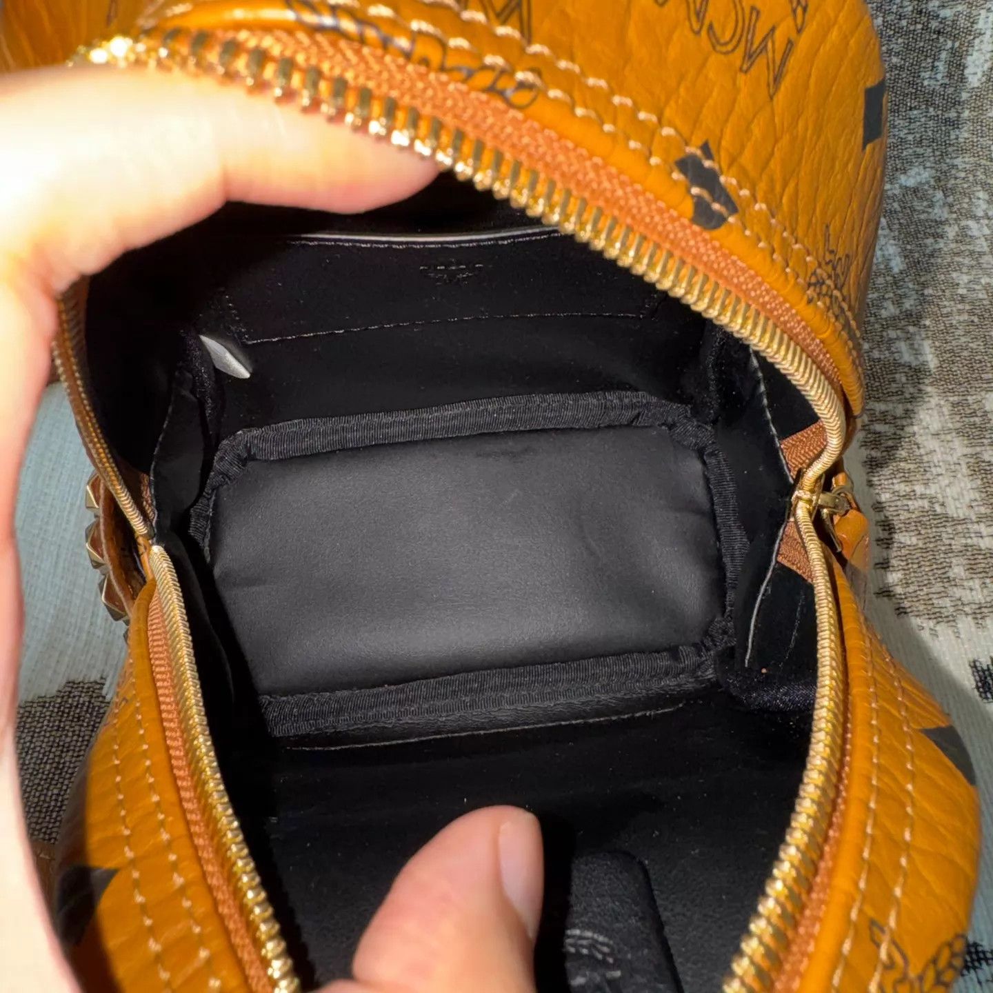 MCM MCM Cognac Ultra Mini Backpack Unused Like New Size ONE SIZE - 8 Thumbnail