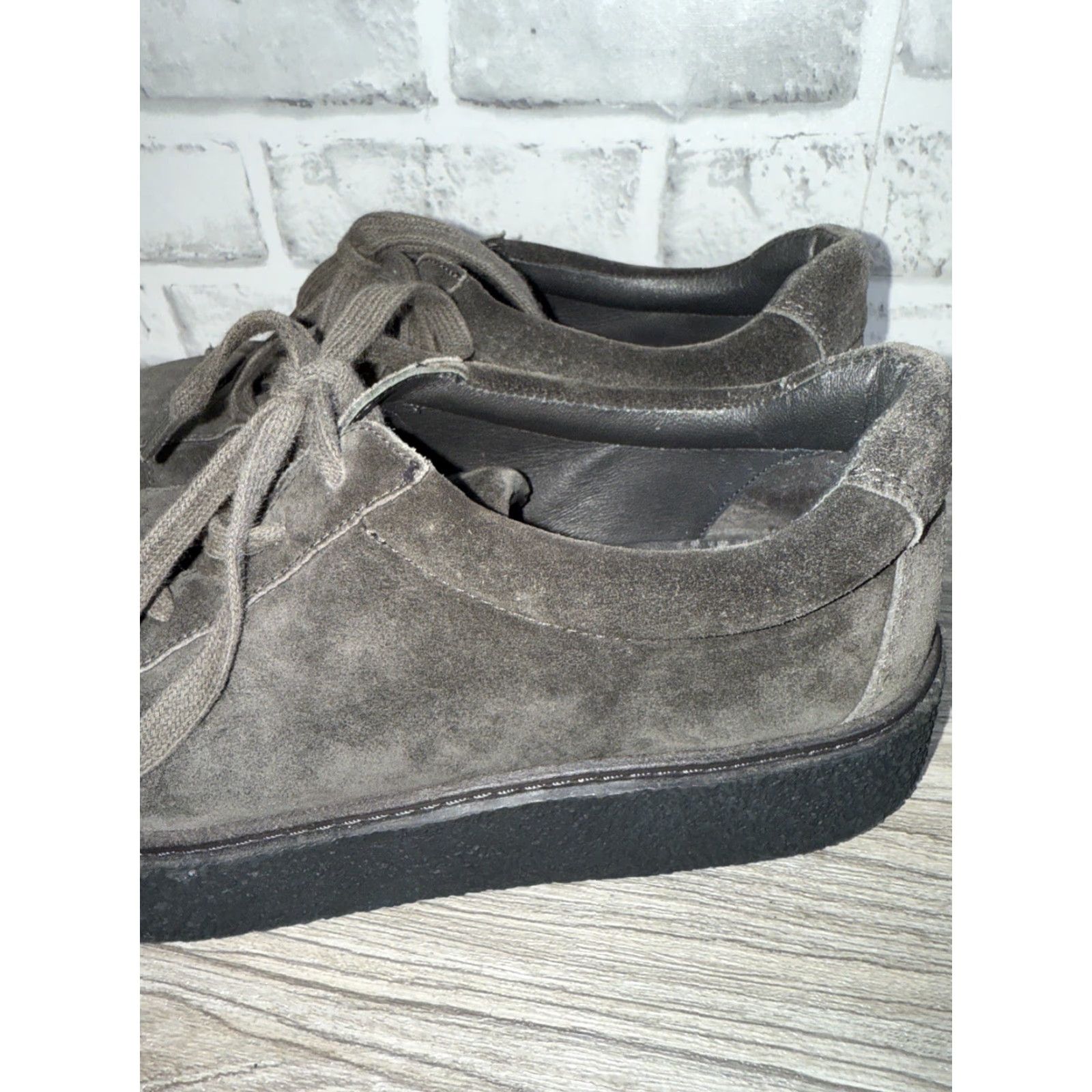 Vince Vince Neela Suede Platform Lace-Up Sneakers Pewter Women's Low Top Shoes Size US 9 / IT 39 - 3 Thumbnail