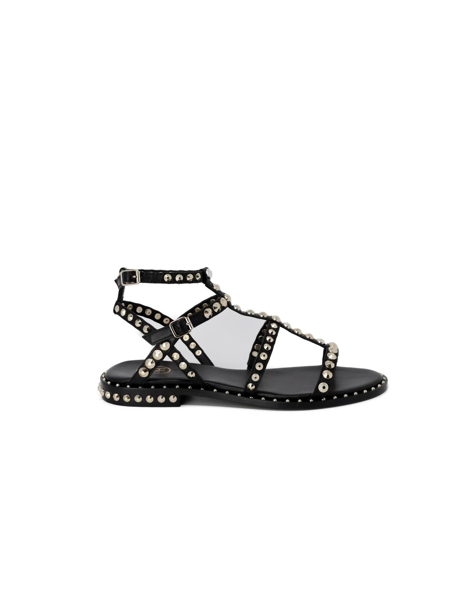 image of Ash Leather Slip-On Sandals With Buckle/bow Fastening By in Black, Women's (Size 6)
