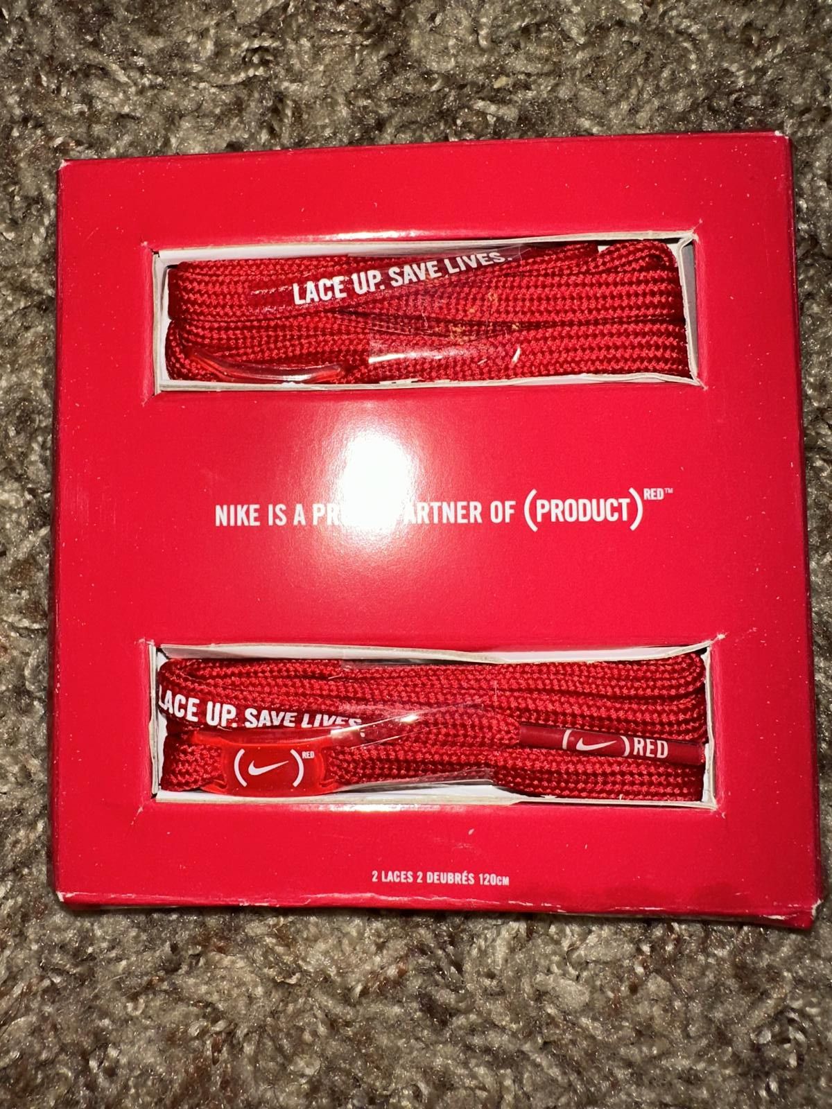 Nike Nike Lace Up 2 Save Lives Red Shoe Laces 125cm Designed To Fight Aids Size US 9 / EU 42 - 2 Thumbnail