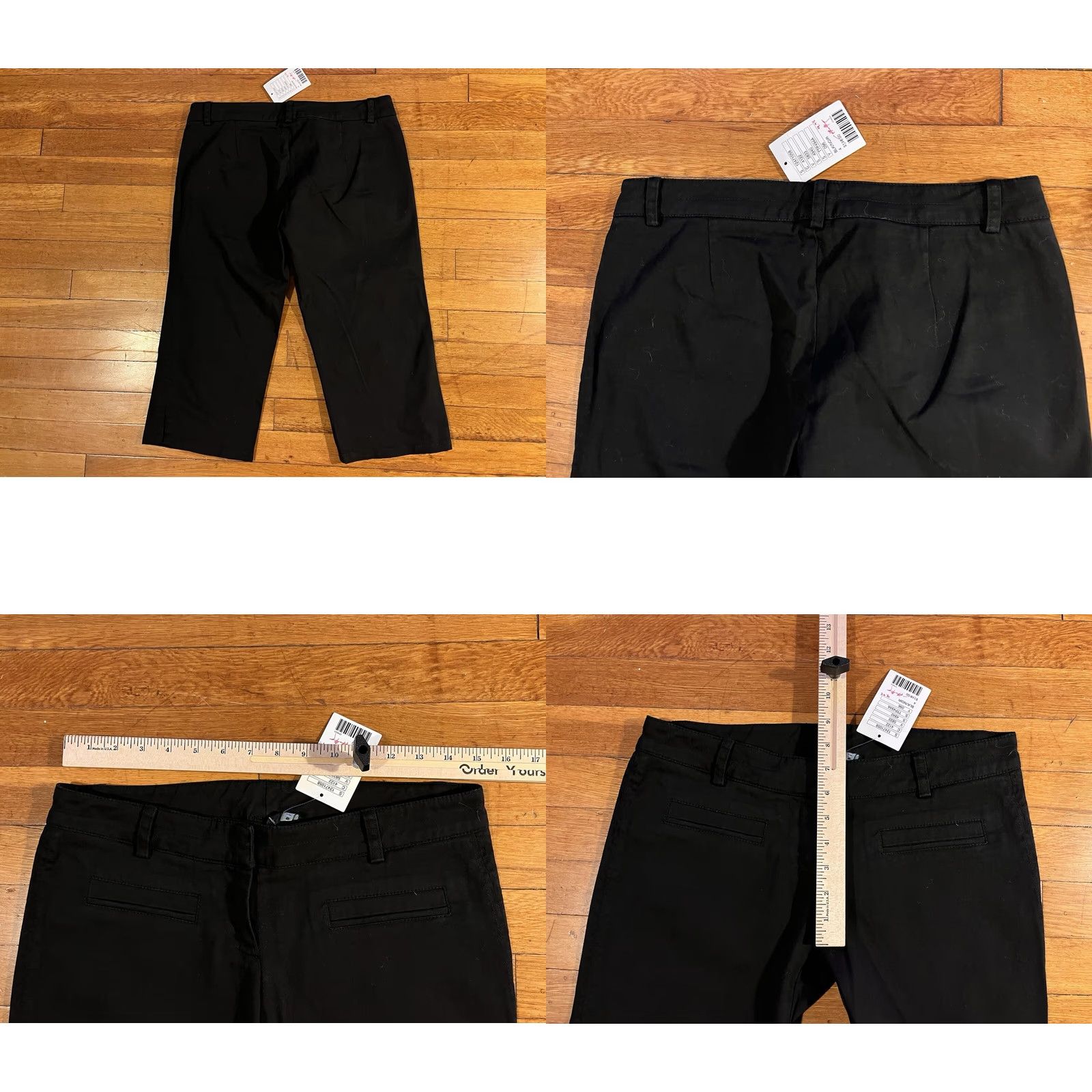 Anthropologie Anthropologie Poleci Gaucho Cropped Pants Women’s 4 Black Wide-Leg Pants Size 27" / US 4 / IT 40 - 8 Thumbnail