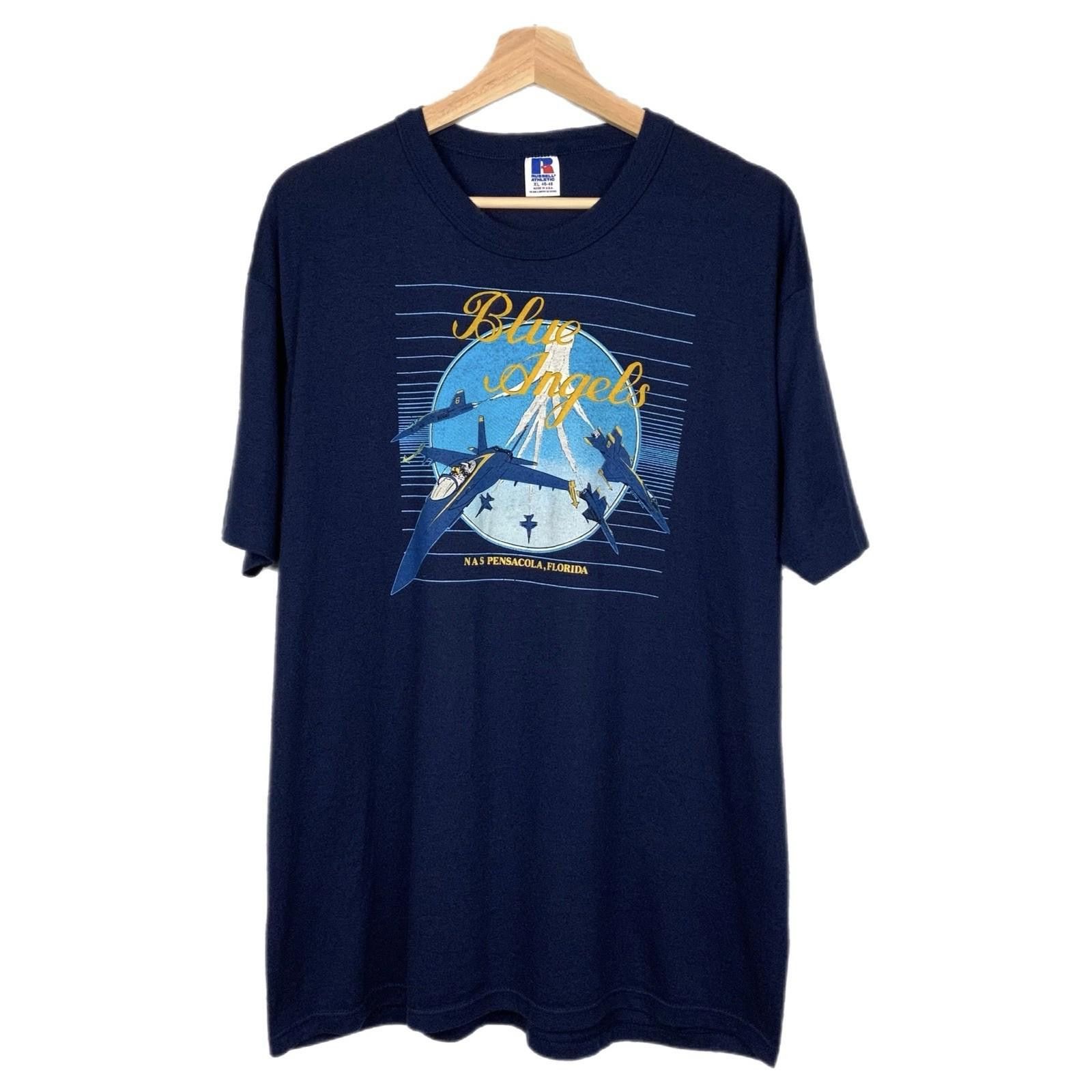 Other Vintage 90s Blue Angels Pensacola Florida US Navy T Shirt XL Size US XL / EU 56 / 4 - 1 Thumbnail