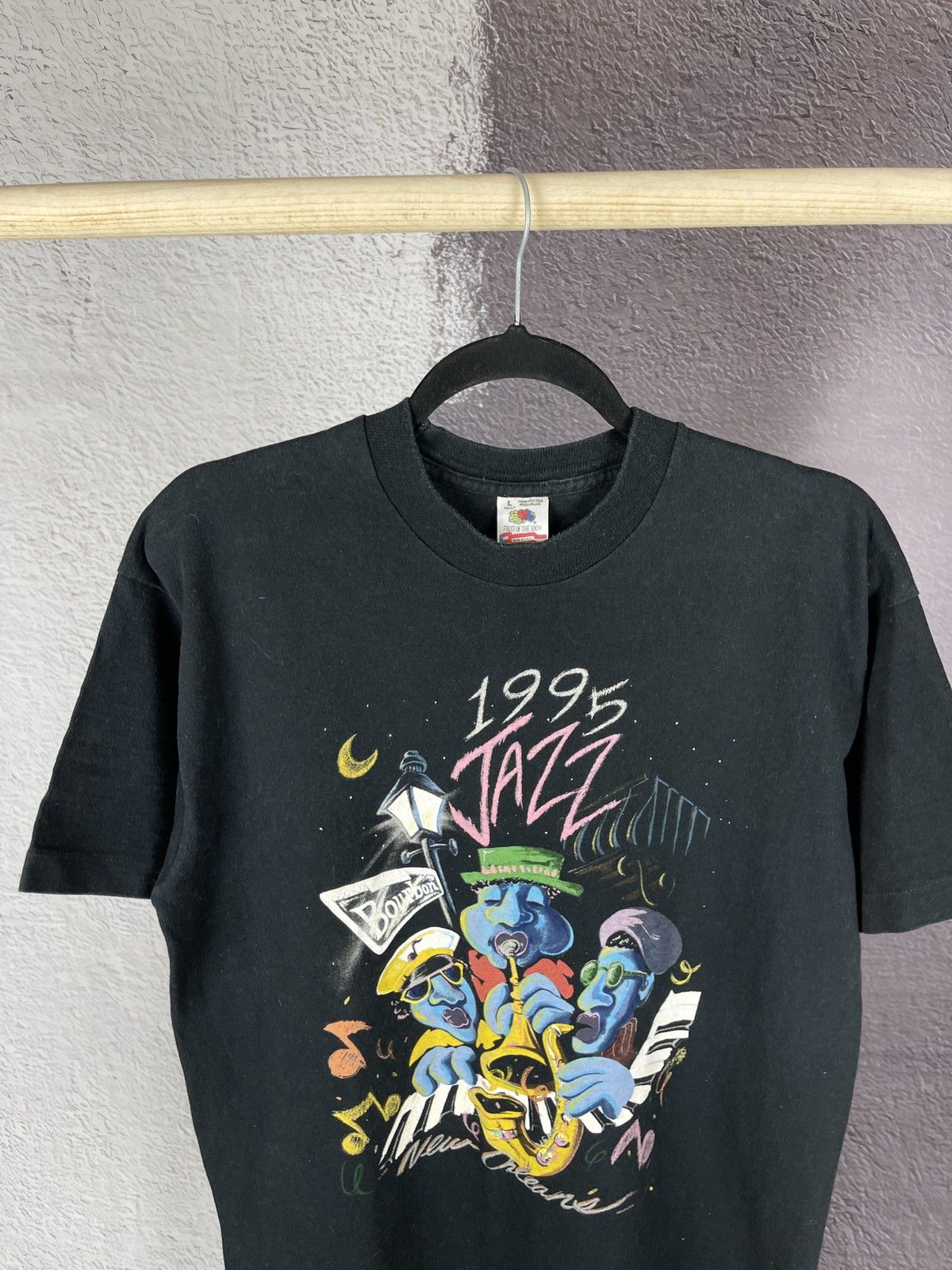 Band Tees FotL vintage 1995 Jazz New Orleans Bourbon 90s band tee Size US L / EU 52-54 / 3 - 3 Thumbnail