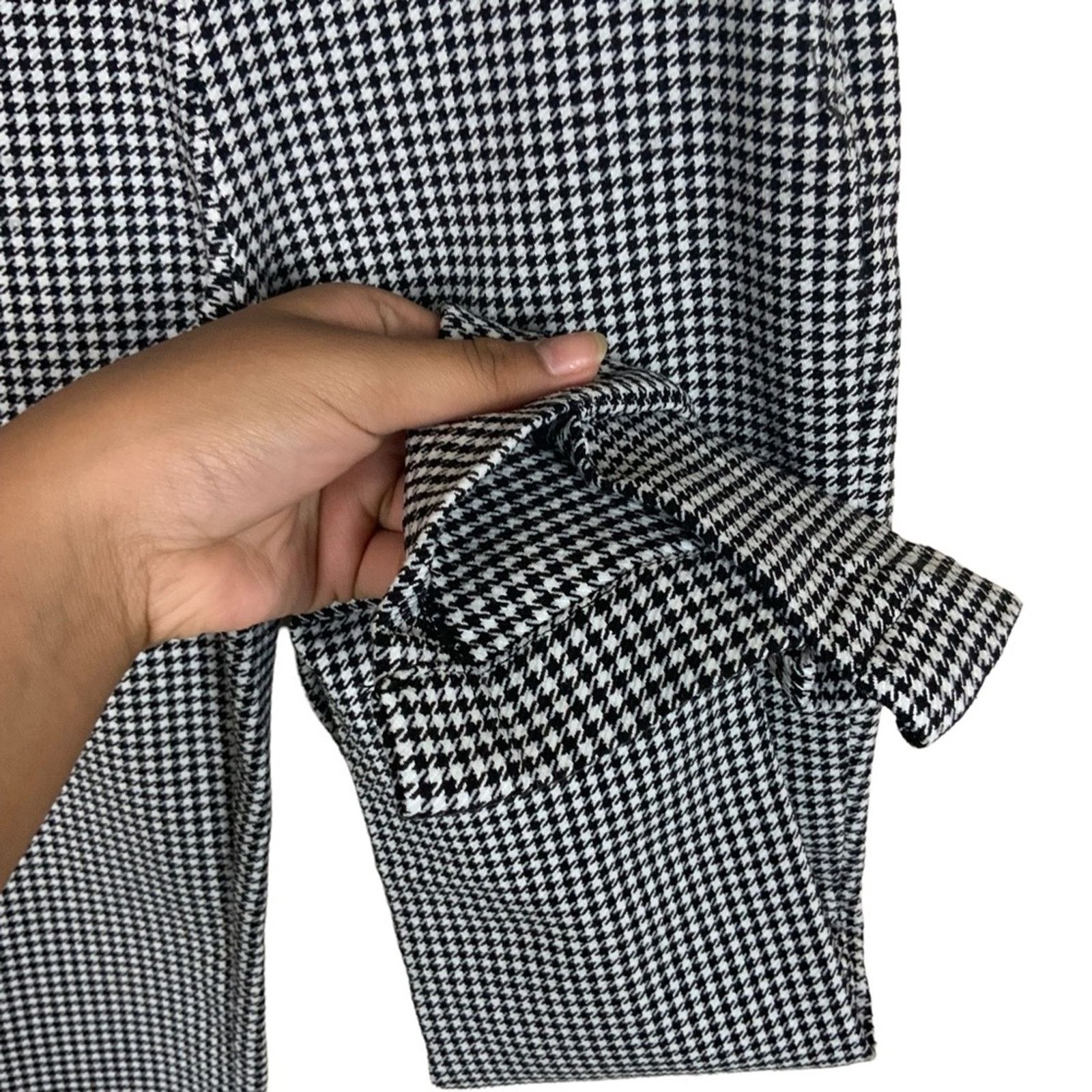Urban Outfitters Urban Outfitters Side Houndstooth Side Slit Legging Black 0 Size 25" / US 0 / IT 36 - 4 Thumbnail