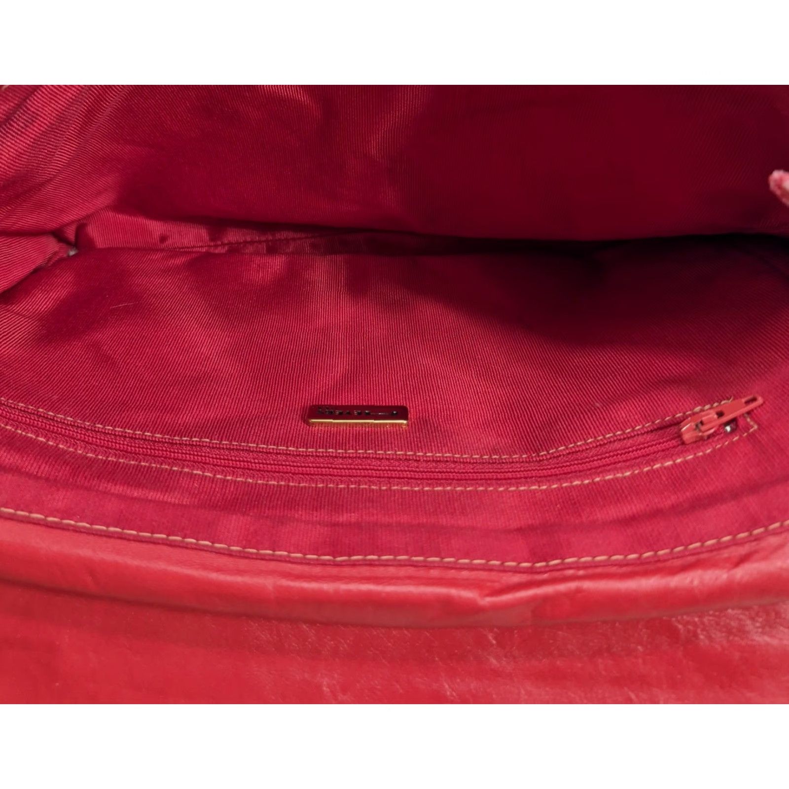 Vintage VINTAGE Meyers USA Womens Shoulder Bag Red SnakeSkin Leather Envelope Purse 80s Shoulder Bag Womens Medium Red Animal Print 90s Mens? Size ONE SIZE - 5 Thumbnail