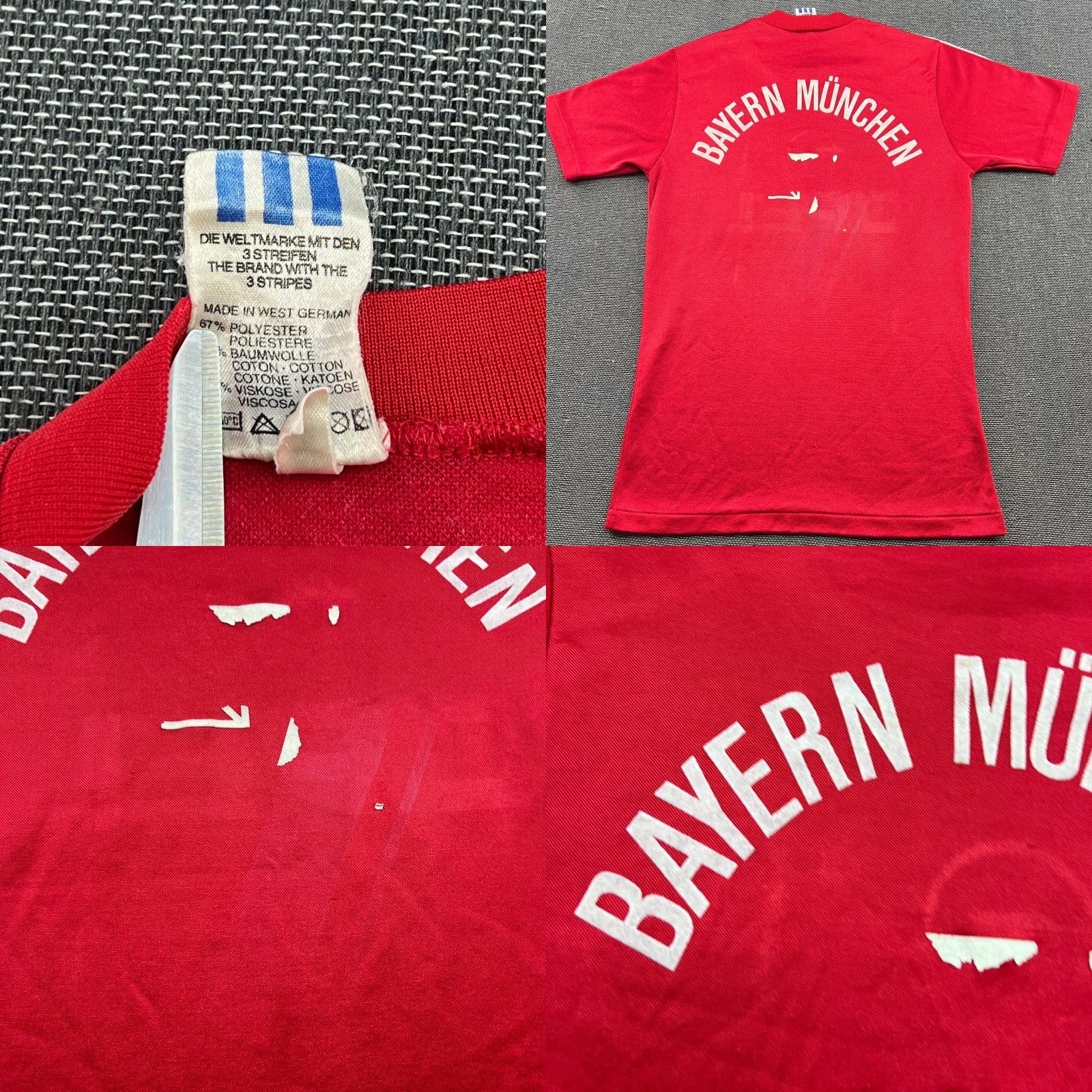Adidas adidas Bayern Munich Shirt Football Jersey Mens Small Red 1990s Vintage (1989 1990 1991) Size US S / EU 44-46 / 1 - 8 Thumbnail