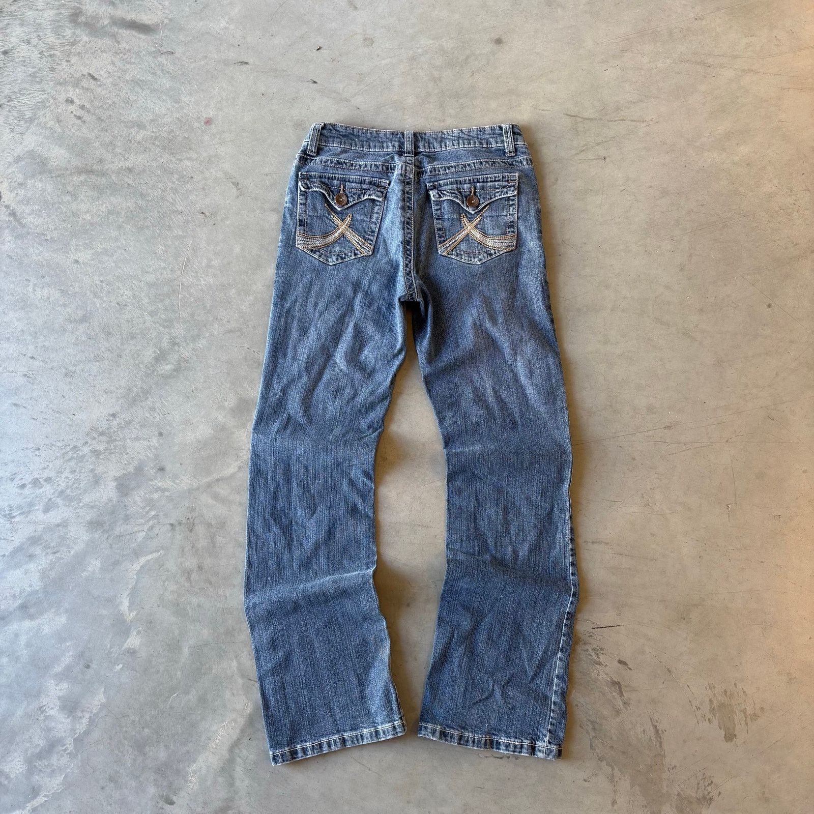 Vintage Vintage Y2K Faded Washed Bootcut Jeans Size US 26 / EU 42 - 5 Thumbnail