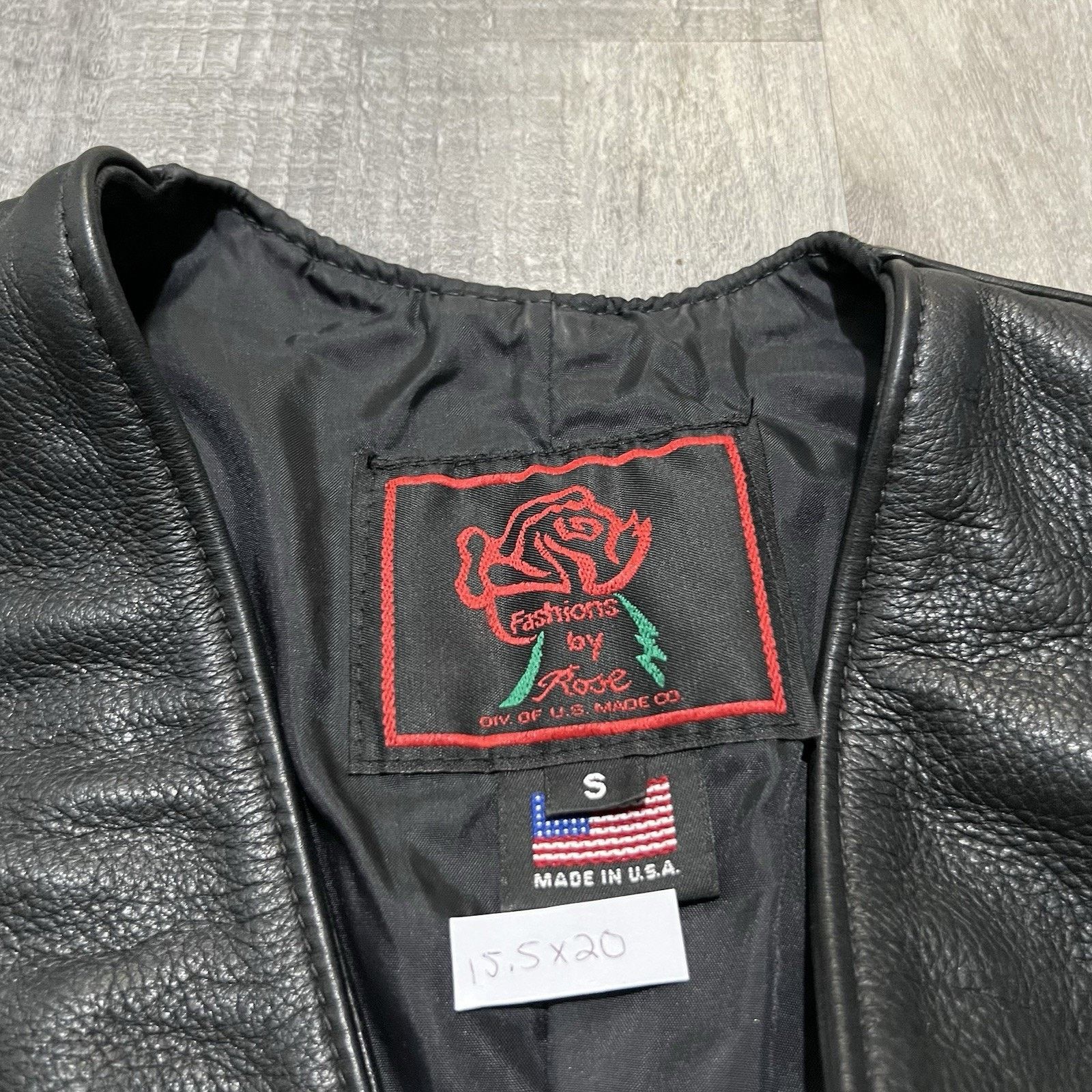 Vintage Fashions By Rose Black Leather Biker Vest Side Laces USA Size S / US 4 / IT 40 - 5 Thumbnail