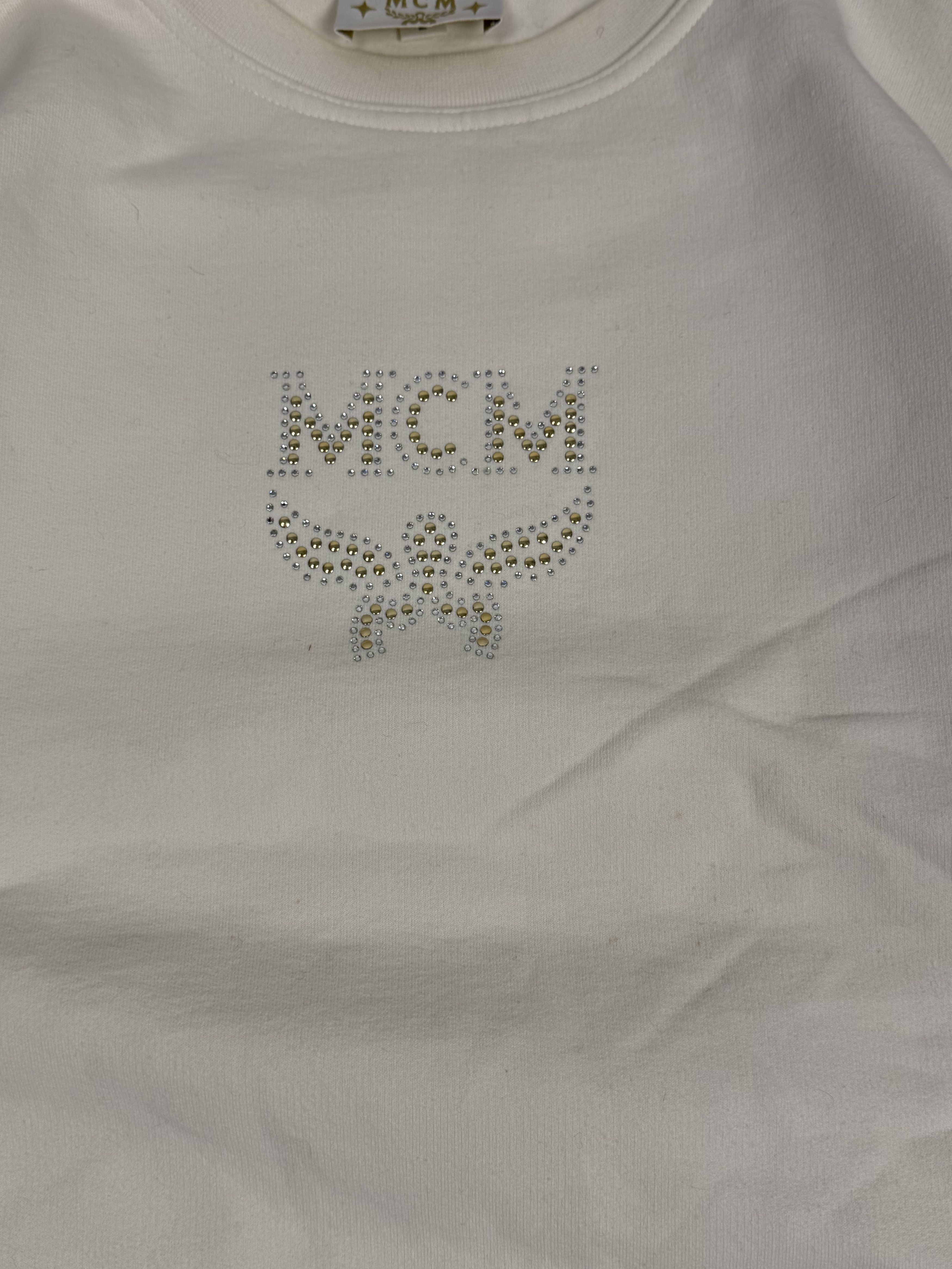MCM Vintage 90s MCM studded logo crewneck Size L / US 10 / IT 46 - 3 Thumbnail
