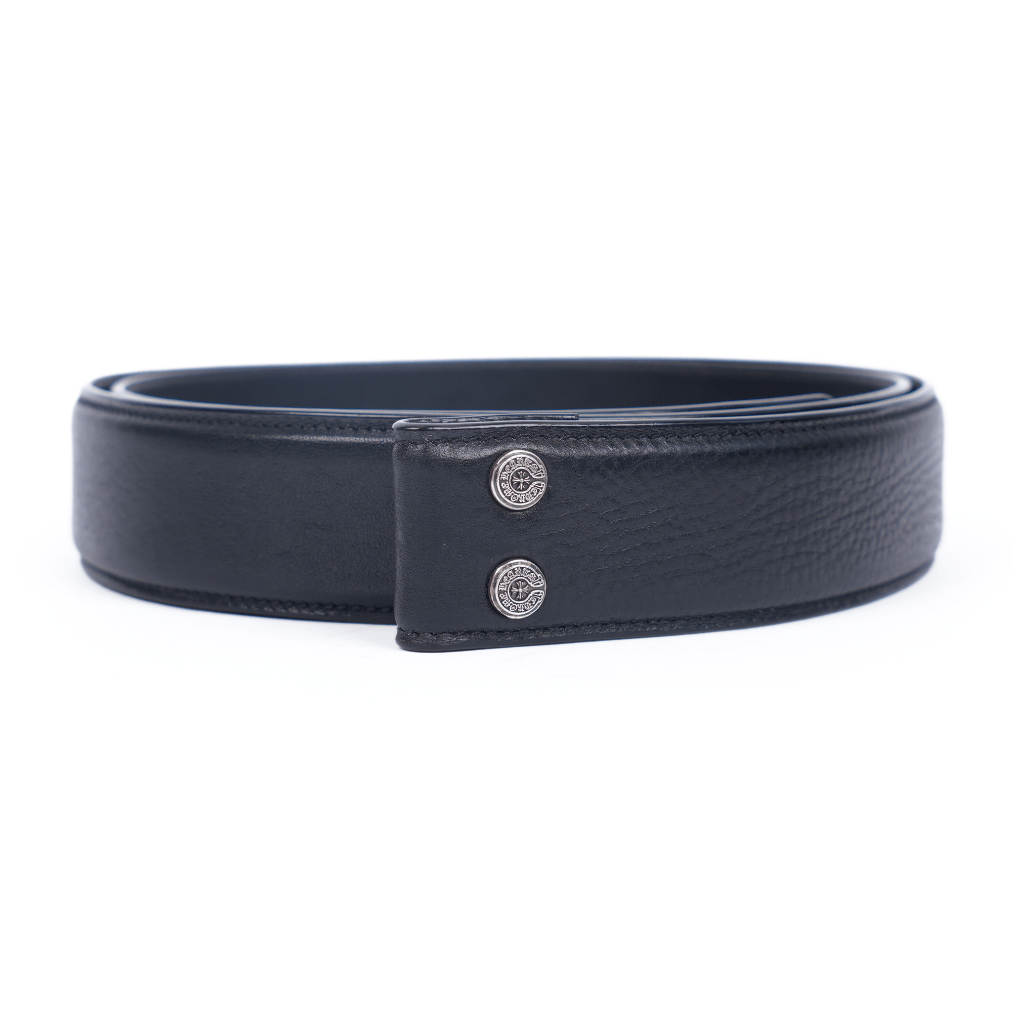 Chrome Hearts CHROME HEARTS PLAIN BLACK BELT STRAP 1.5" SIZE 40 Size 40 - 1 Thumbnail