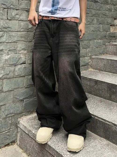 Jean Washed Baggy Denim Jeans Size US 30 / EU 46 - 2 Thumbnail