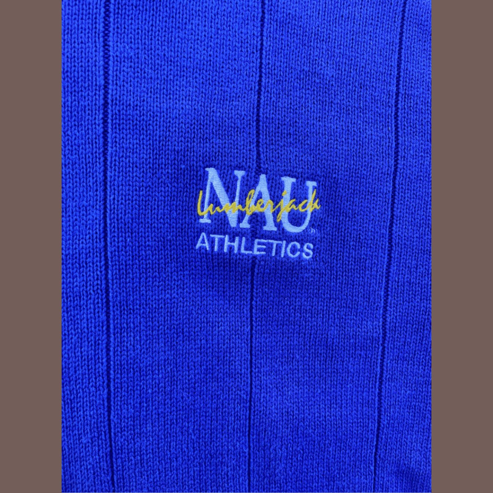 Vintage VTG Knit Sweater | Andrew Rohan NAU Blue | 90s Campus Style Size US S / EU 44-46 / 1 - 2 Thumbnail