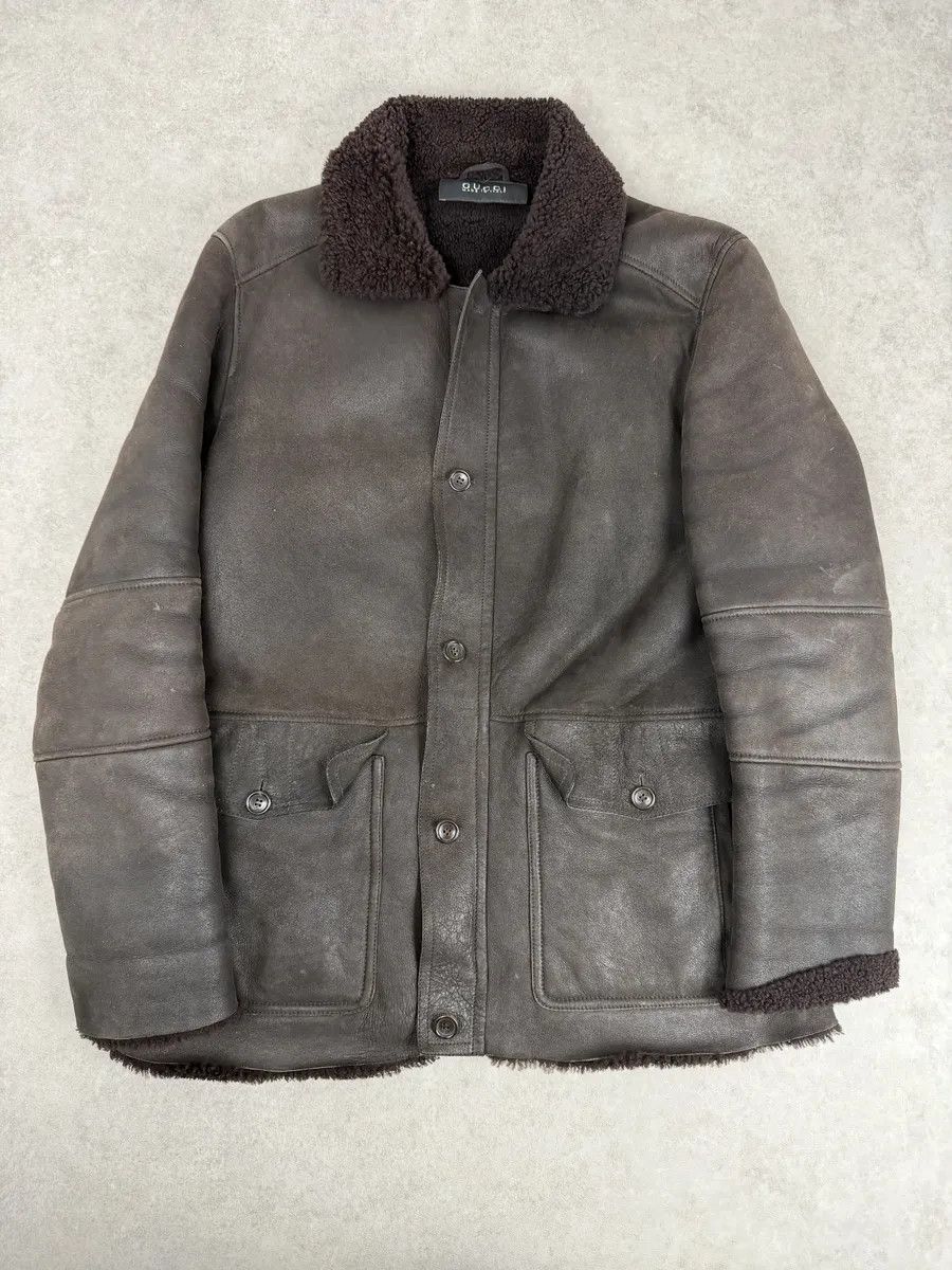 Gucci FW2002 Gucci Shearling Lamb Fur Brown Premium Leather Jacket Size US L / EU 52-54 / 3 - 1 Thumbnail