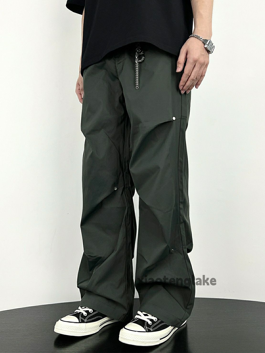 Designer × Japanese Brand × Vintage utility outdoor skate hiphop loose baggy pleated pants Size US 33 - 1 Thumbnail