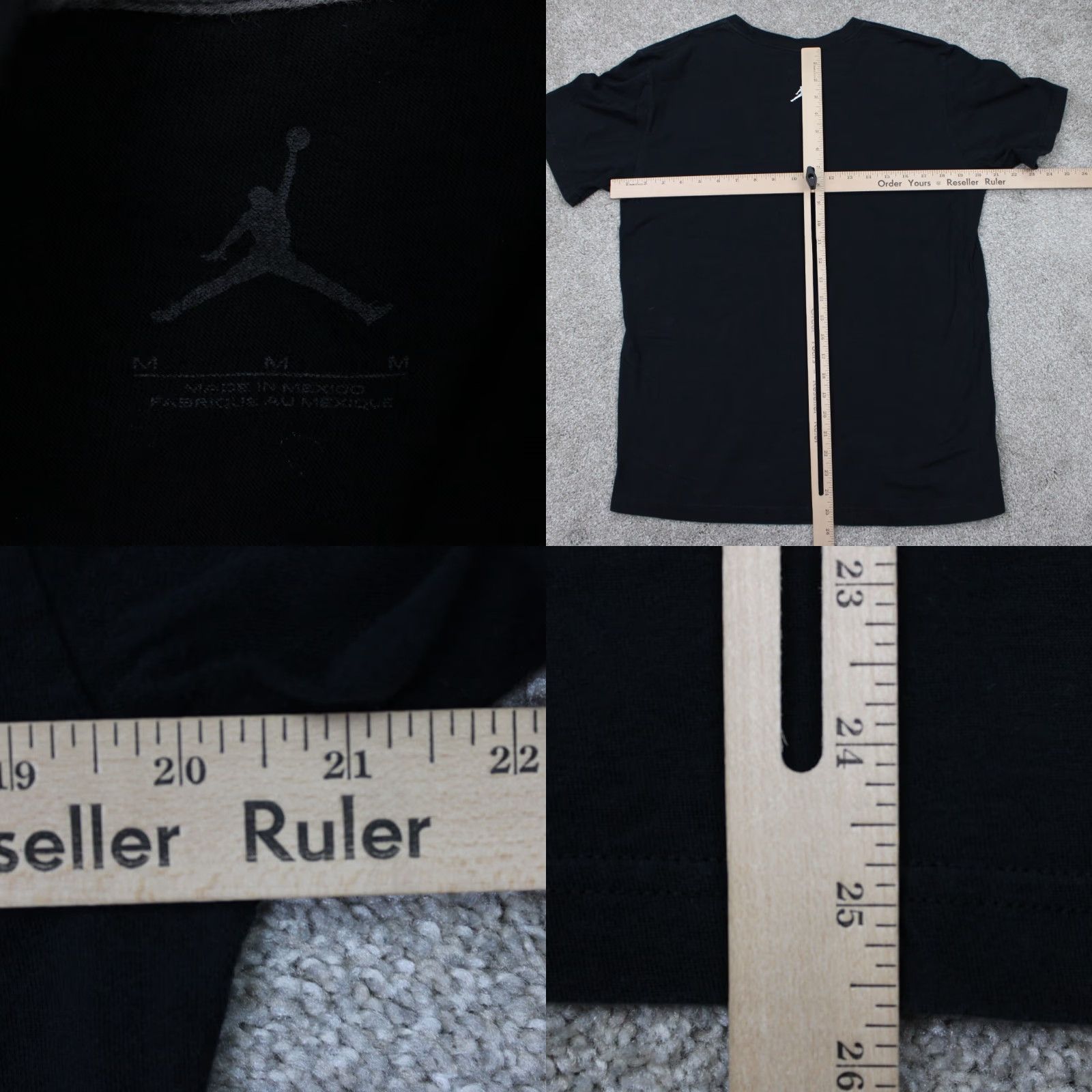 Jordan Brand Nike Air Jordan Jumpman Shirt Men M Black S/S Pullover Rock the Right Thing Size US M / EU 48-50 / 2 - 8 Thumbnail