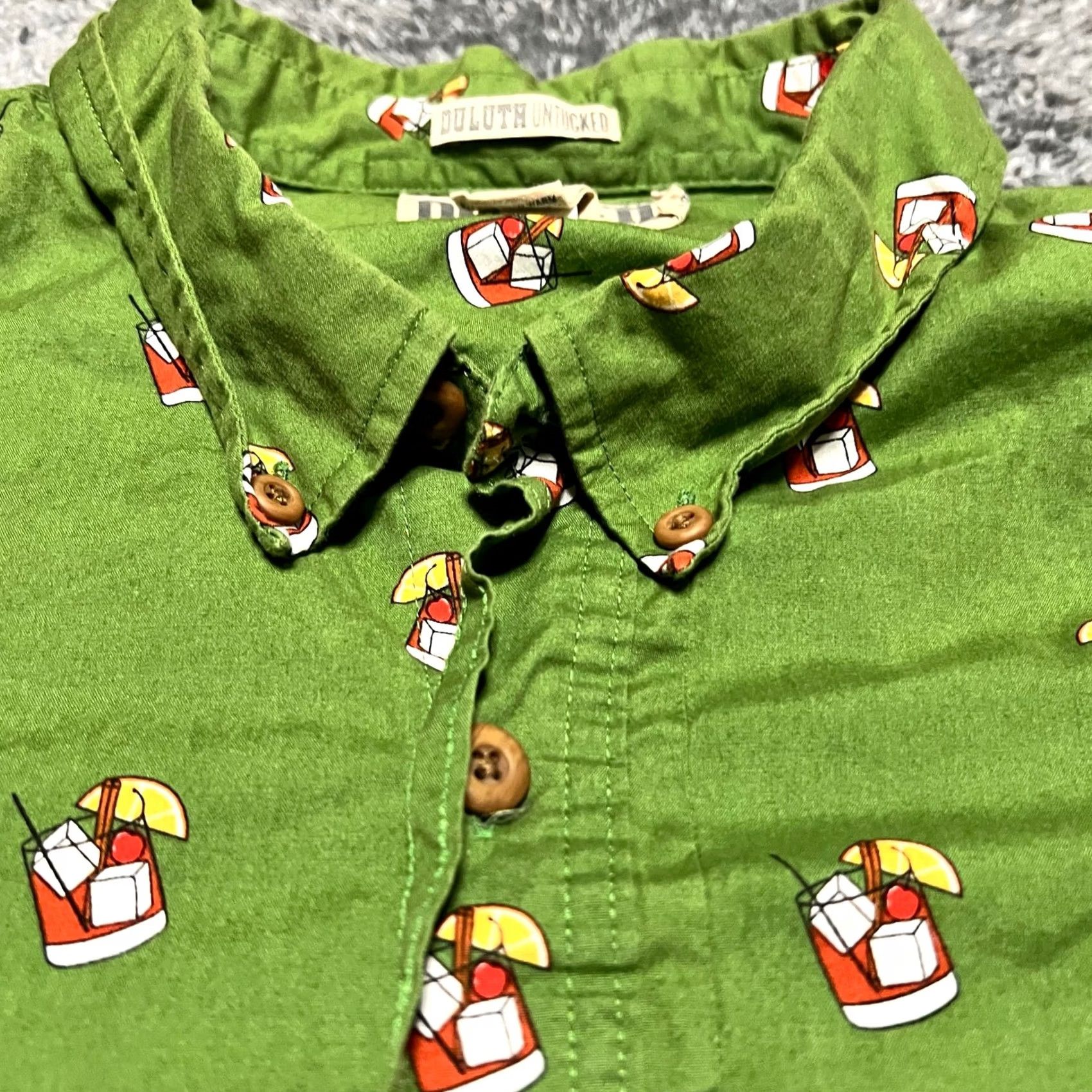 Duluth Trading Company Duluth Trading Shirt Mens XL Green Beergarden Untucked Relaxed All Over Print Shirt Size US XL / EU 56 / 4 - 3 Thumbnail