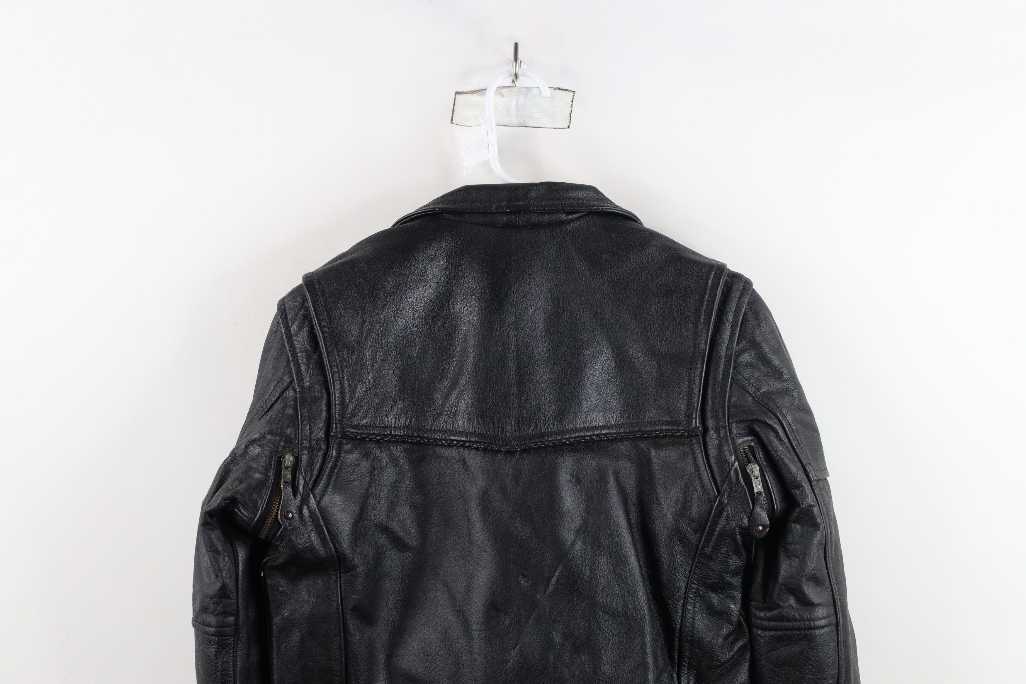 Vintage Vintage 90s Streetwear Braided Leather Motorcycle Jacket Size US M / EU 48-50 / 2 - 16 Thumbnail