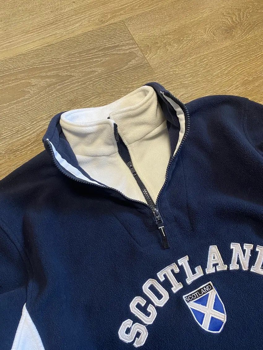 Japanese Brand × Vintage Vintage Scotland 1/4 Zip Navy Fleece Sweatshirt Size US L / EU 52-54 / 3 - 5 Thumbnail