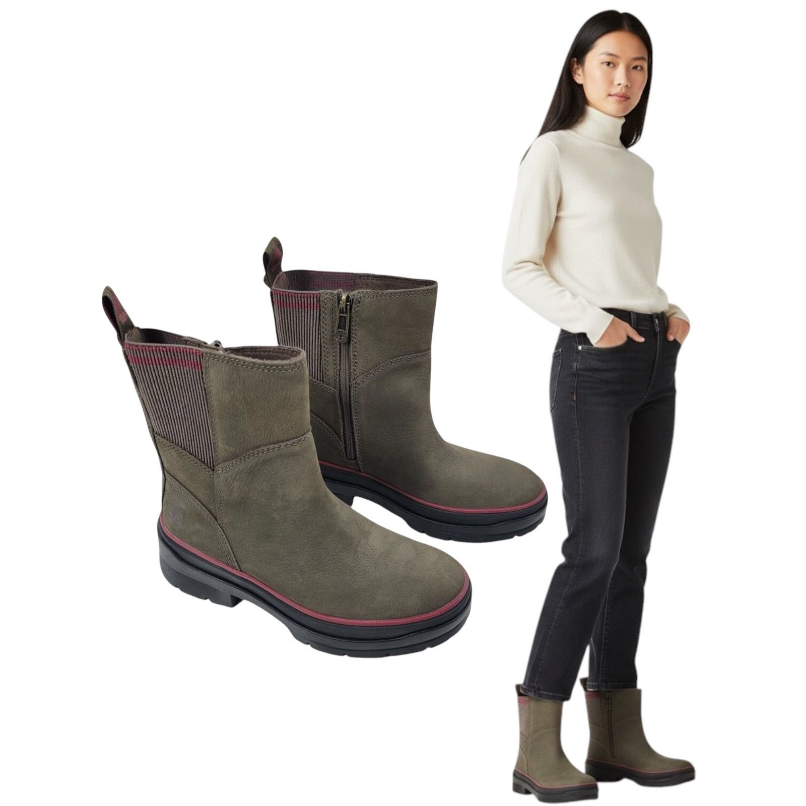 Timberland NEW Timberland Malynn waterproof Side zip leather boots 5.5 Size US 5.5 / IT 35.5 - 1 Thumbnail