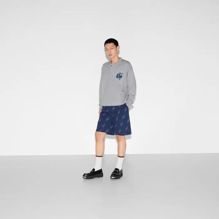 Gucci o1s1wg110925 Printed Cotton Jersey Sweatshirt in Gray Size US XL / EU 56 / 4 - 2 Thumbnail