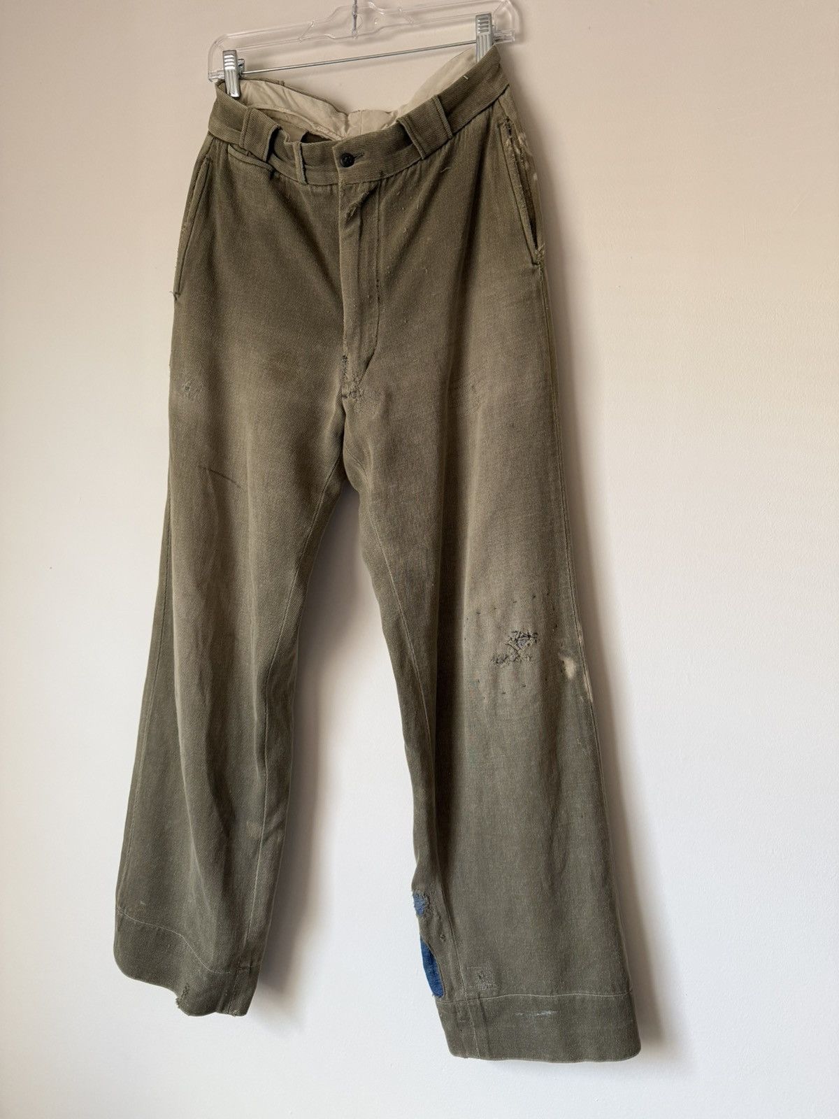 Vintage Vintage 50s Distressed Ribbed Whipcord Pants 29x29 Size US 29 - 2 Thumbnail