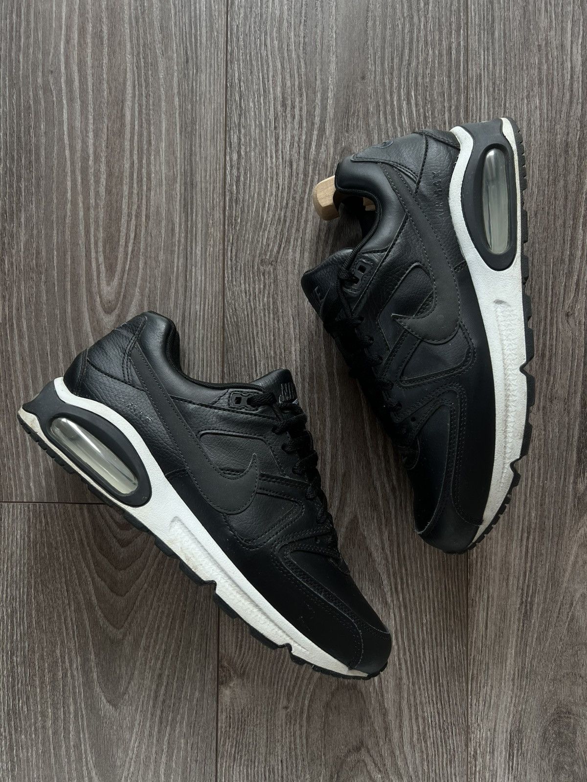 Nike Air Max Command Vintage Genuine Leather Black Sneakers