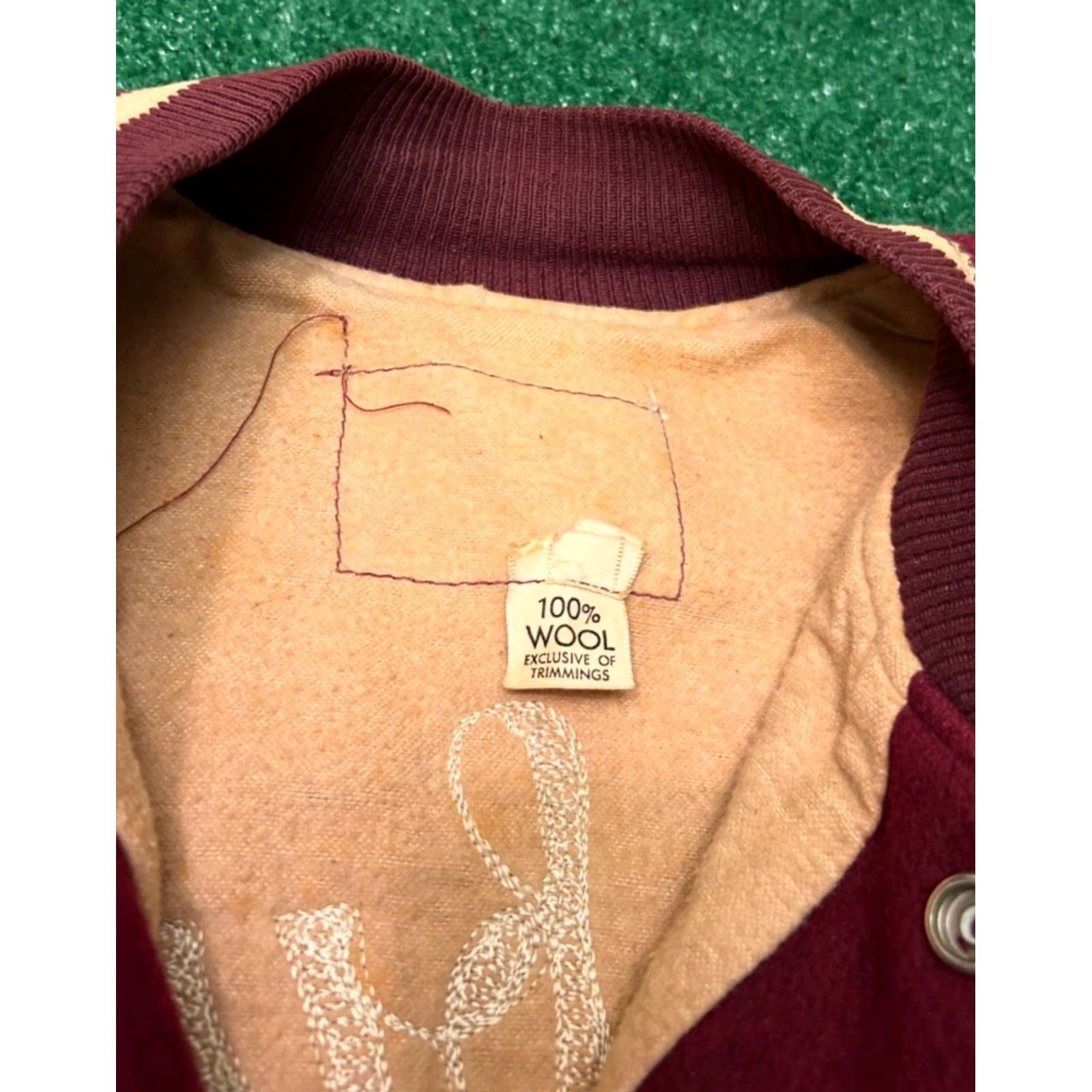 Vintage VINTAGE Auburn University VTG Chain Stitch Varsity Jacket Wool Size L Red Mens Size US L / EU 52-54 / 3 - 5 Thumbnail