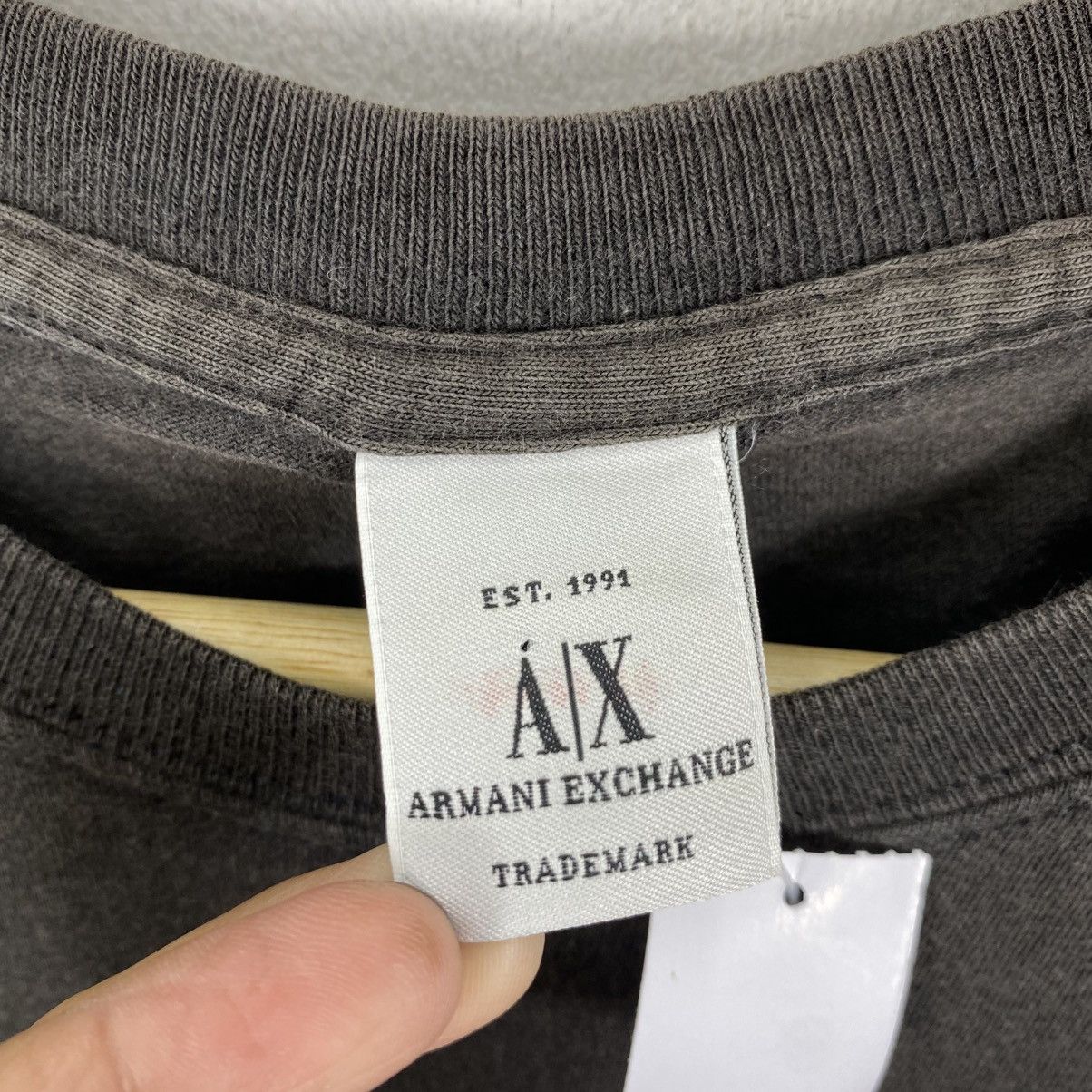 Armani Exchange Vintage Armani Exchange A|X Logo T-Shirt Made in USA Black M Size US M / EU 48-50 / 2 - 5 Thumbnail