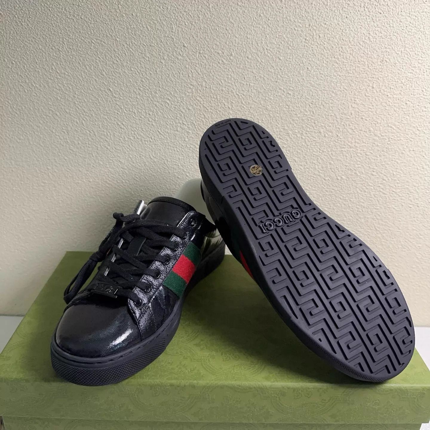 Gucci Gucci Ace black sneakers men's 39.5/43.5 Size US 6.5 / EU 39-40 - 4 Thumbnail