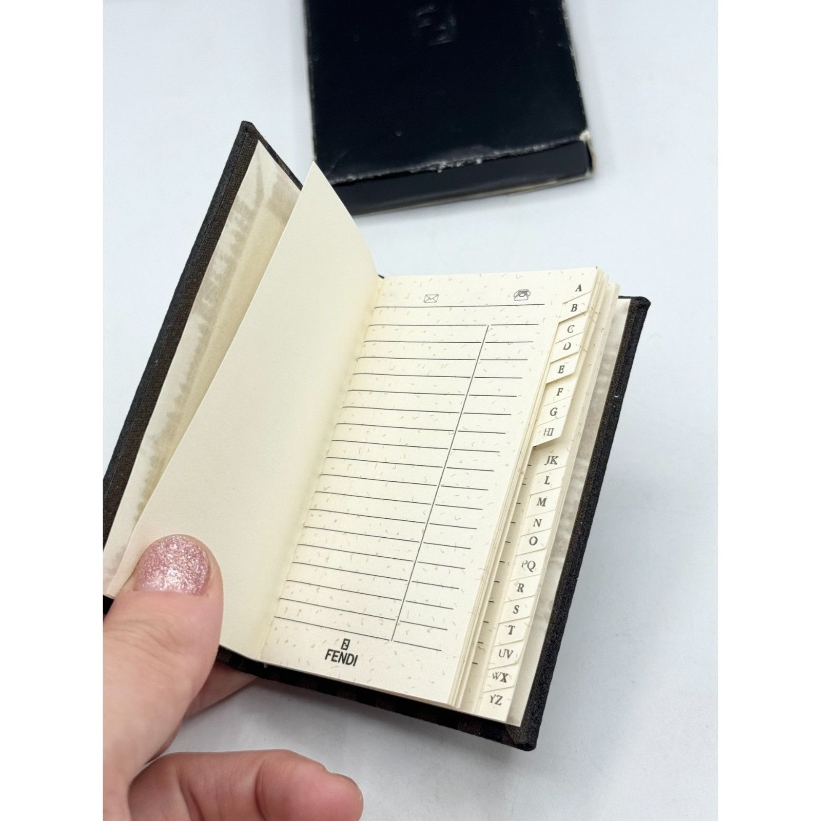 Fendi Vintage Fendi Leather Pequin stripe Address Book in Box NWT Size ONE SIZE - 11 Thumbnail