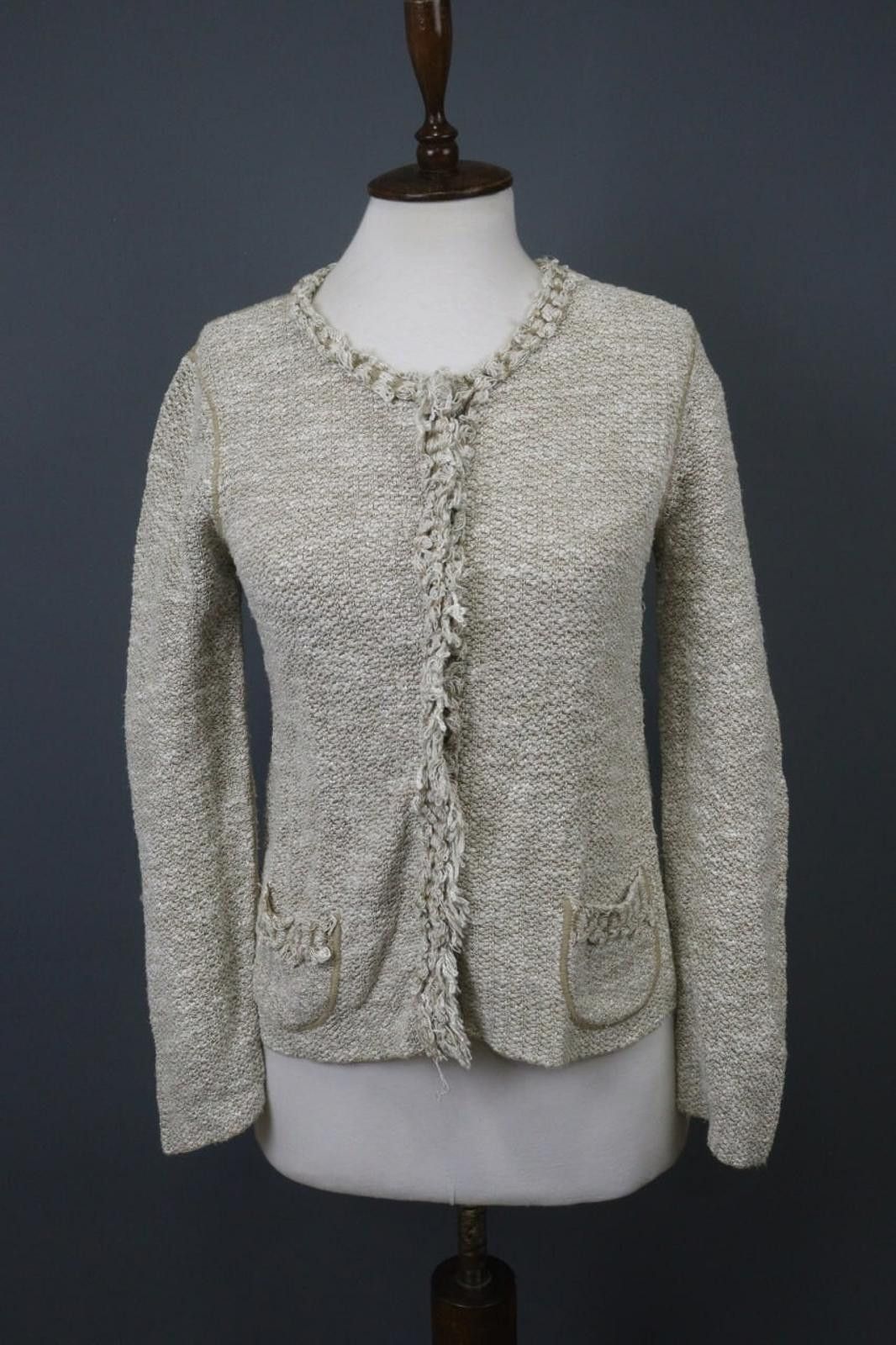 Armani Collezioni Armani Collezioni Tan Viscose Tweed Jacket Size 42 Size M / US 6-8 / IT 42-44 - 1 Thumbnail
