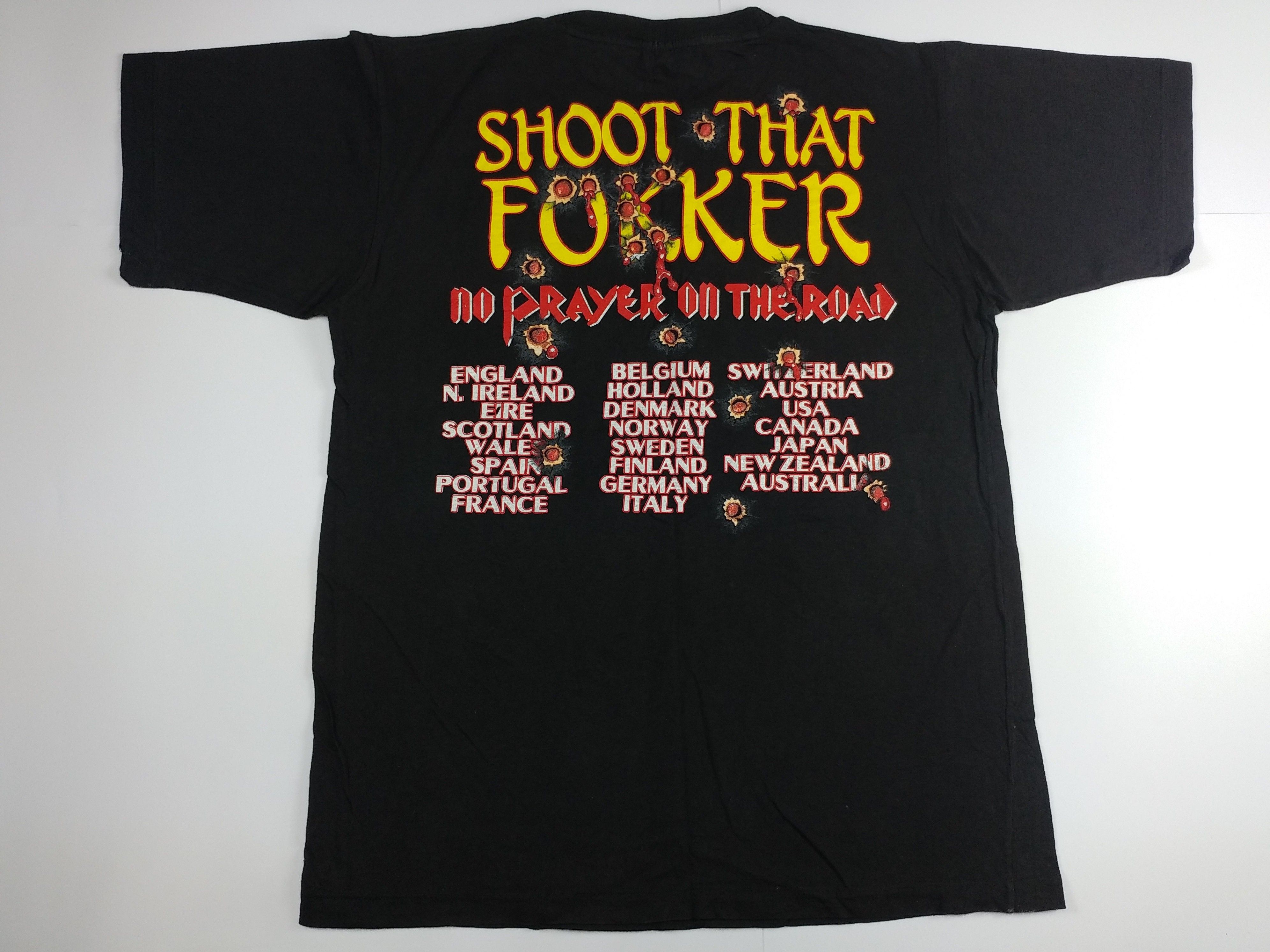 Vintage Vintage Iron Maiden T-Shirt 1990 No Prayer On The Road L Size US L / EU 52-54 / 3 - 2 Thumbnail